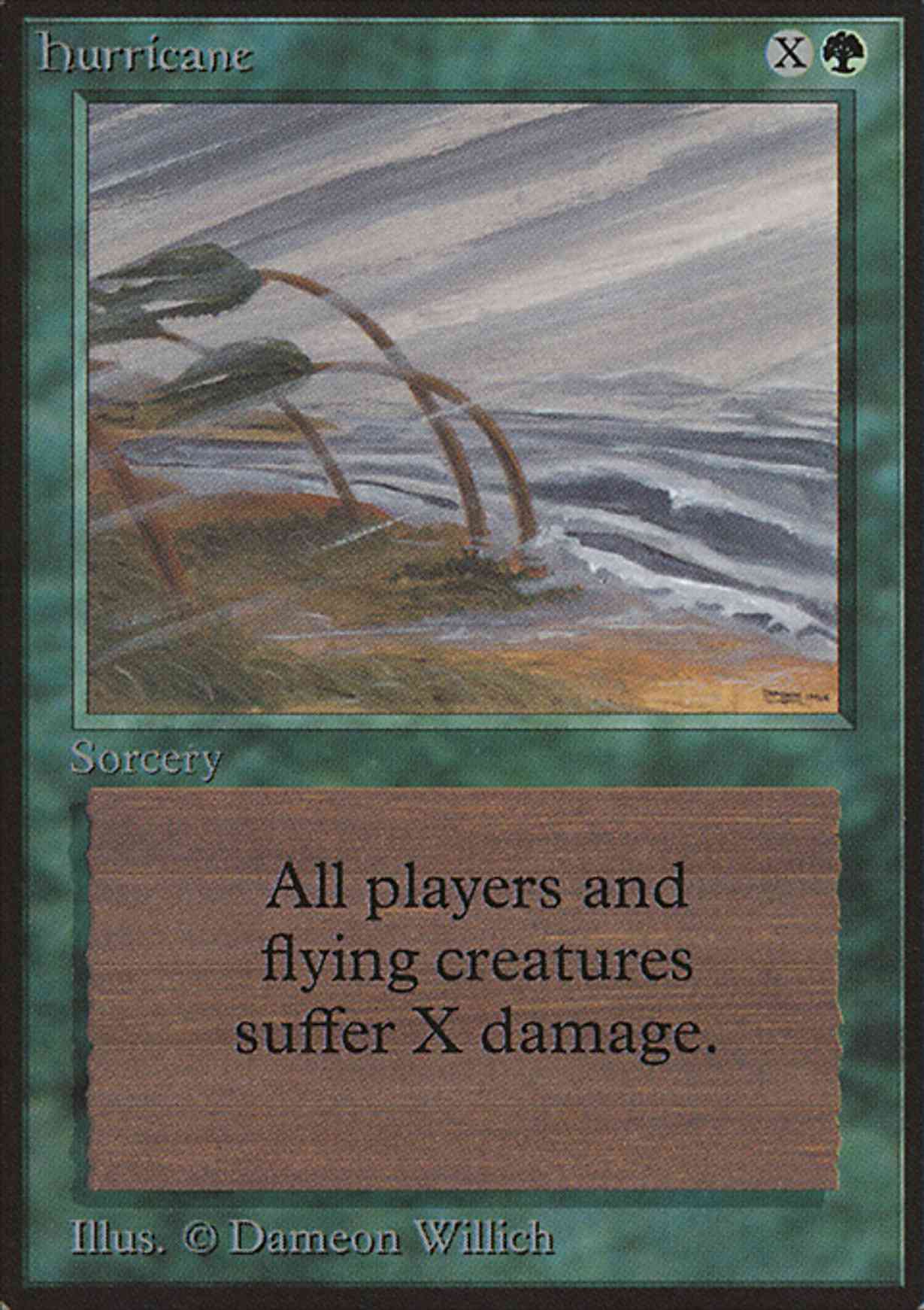 Hurricane magic card front