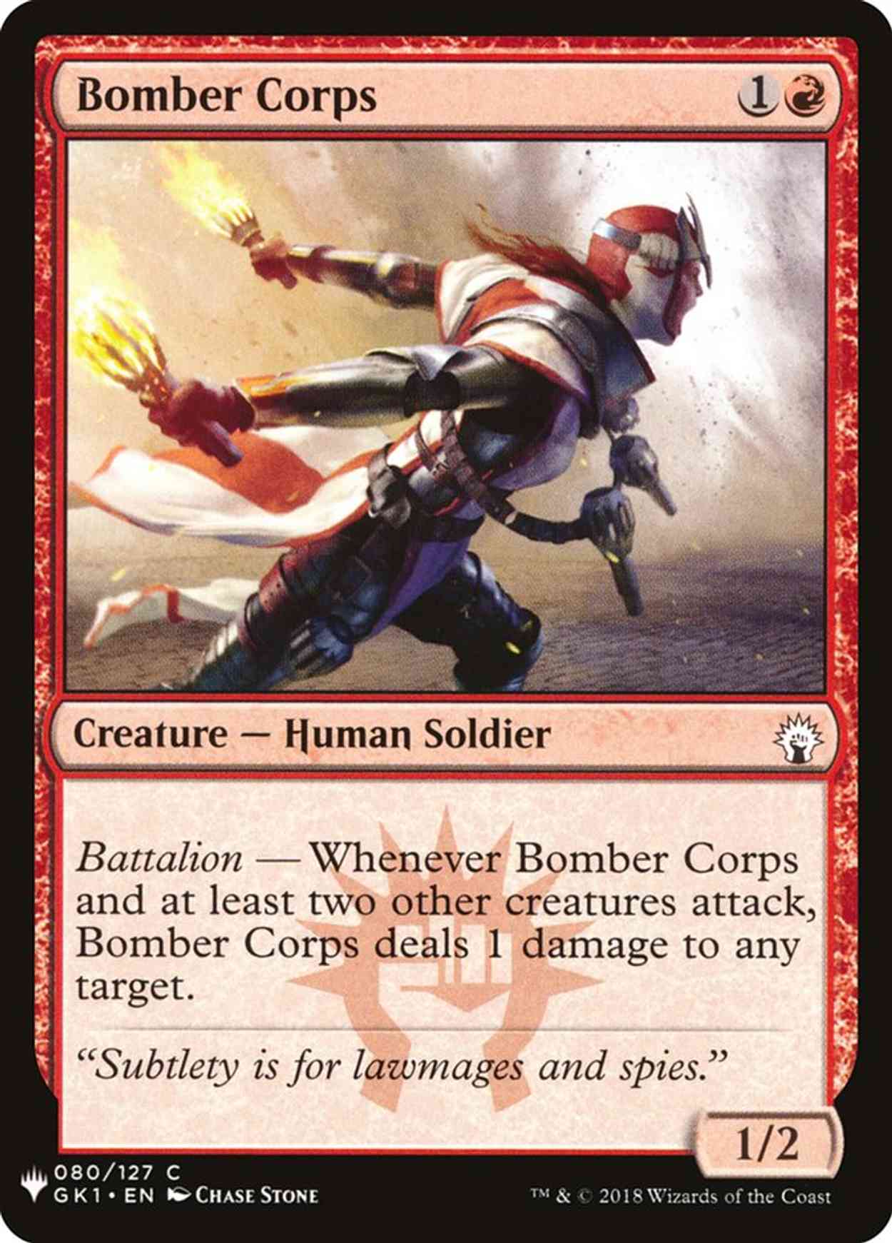 Bomber Corps magic card front