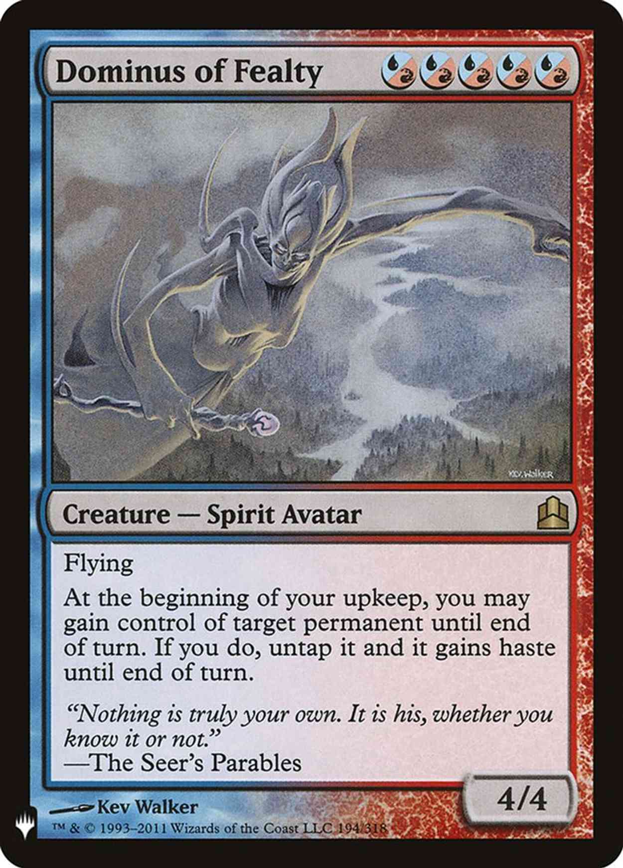 Dominus of Fealty magic card front