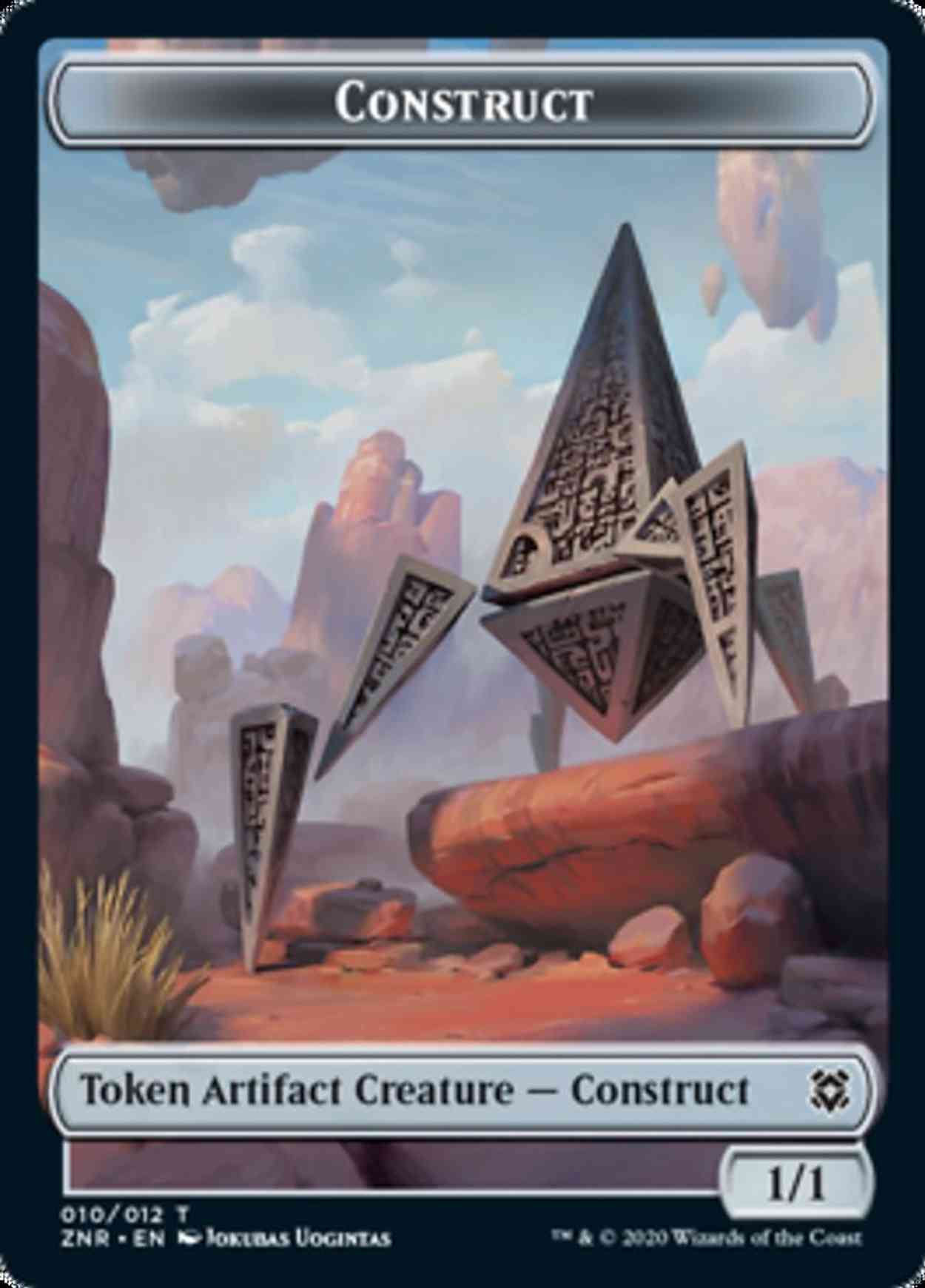 Construct // Illusion Double-sided Token magic card front