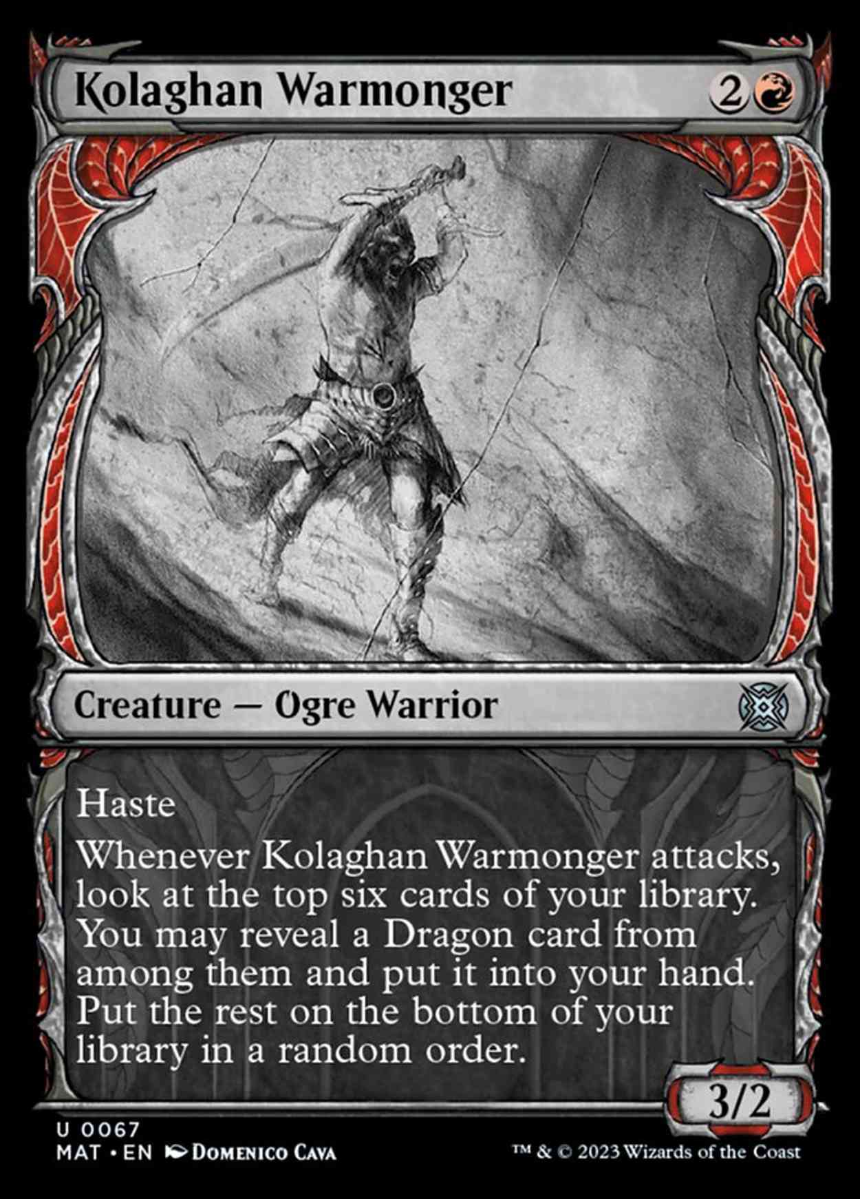 Kolaghan Warmonger (Showcase) magic card front