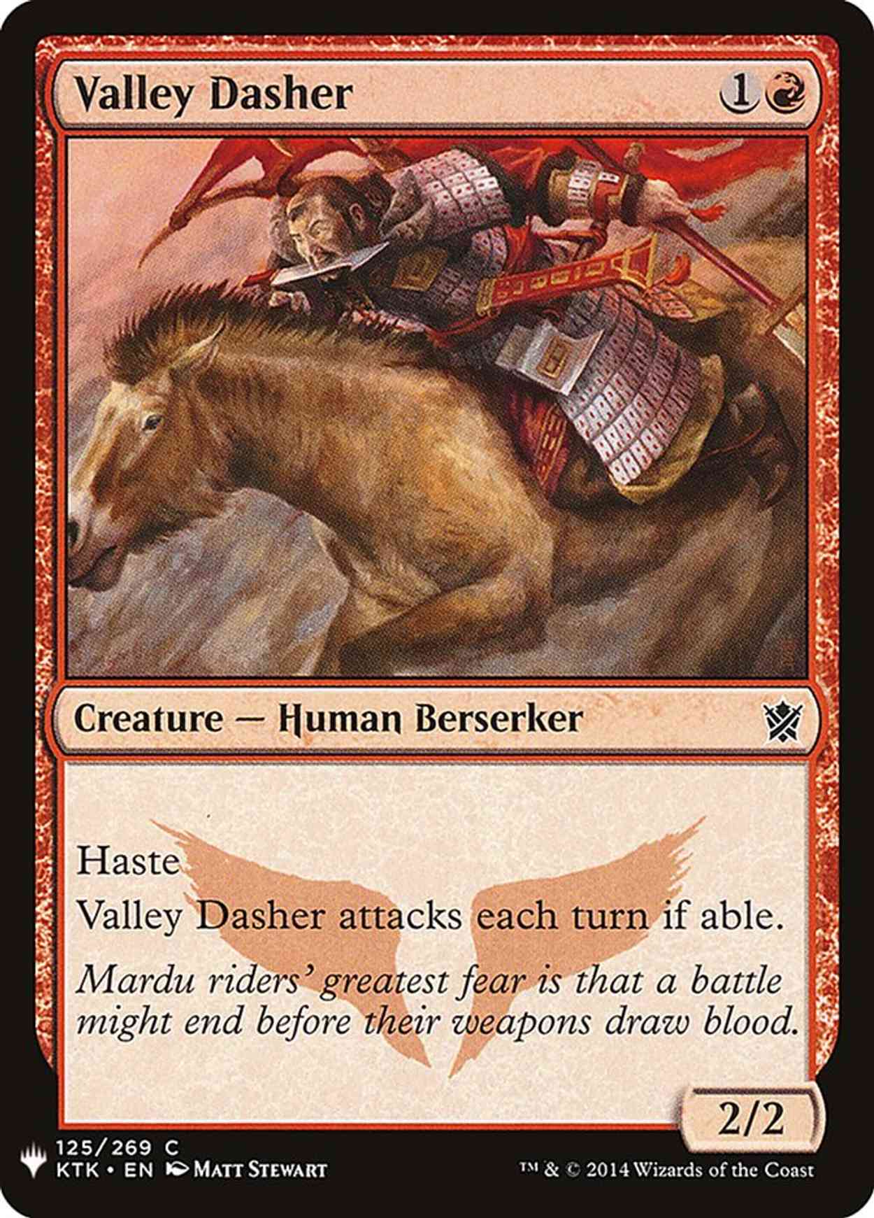 Valley Dasher magic card front