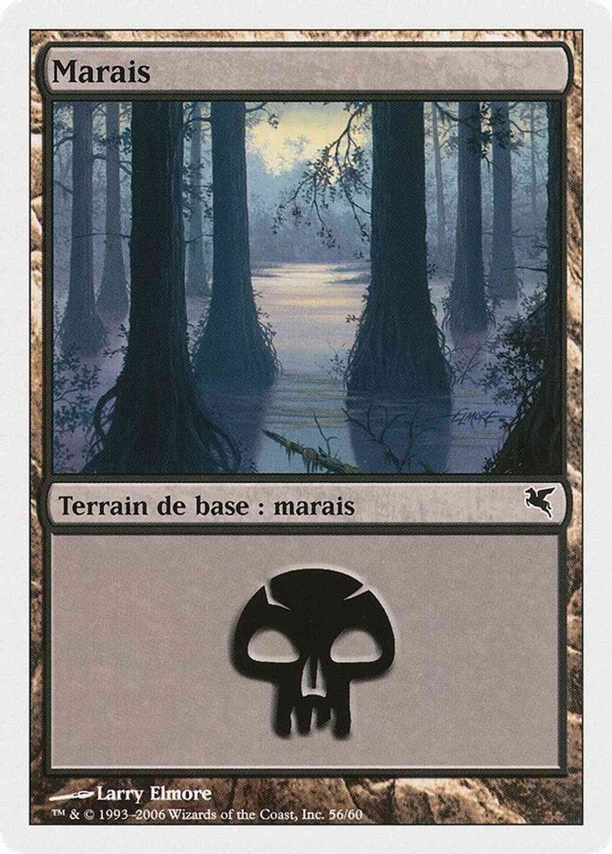 Swamp (French) - "Marais" (A56) magic card front