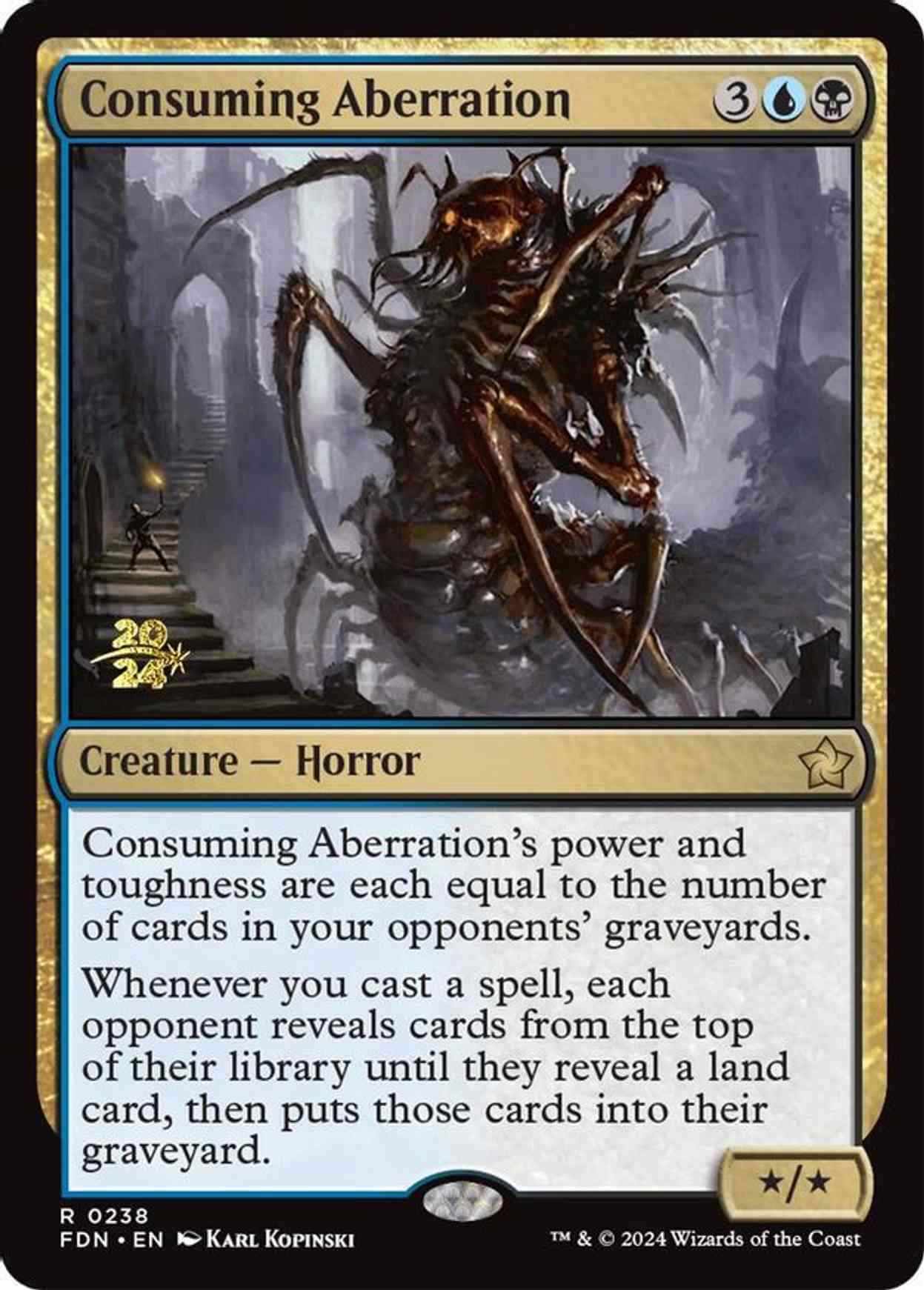 Consuming Aberration (FDN) magic card front