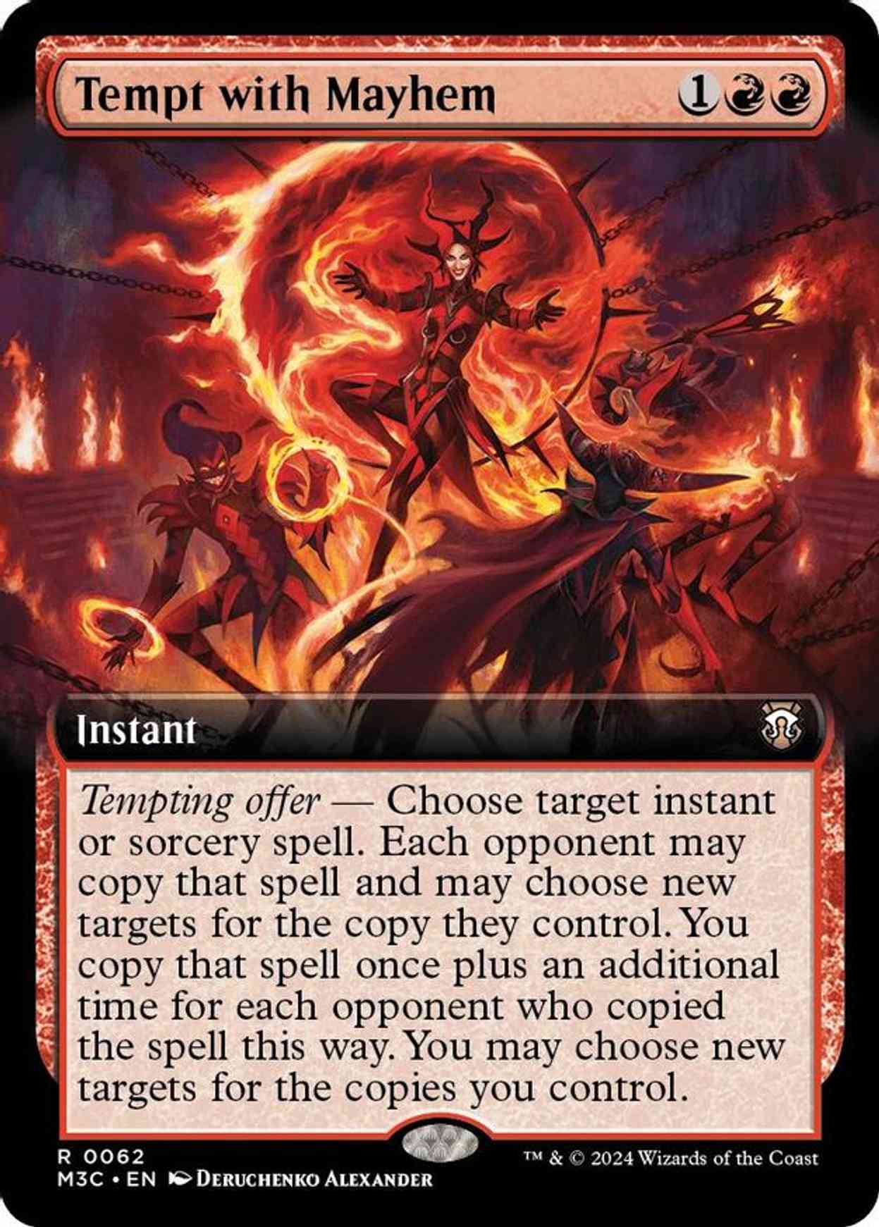 Tempt with Mayhem (Extended Art) (Ripple Foil) magic card front