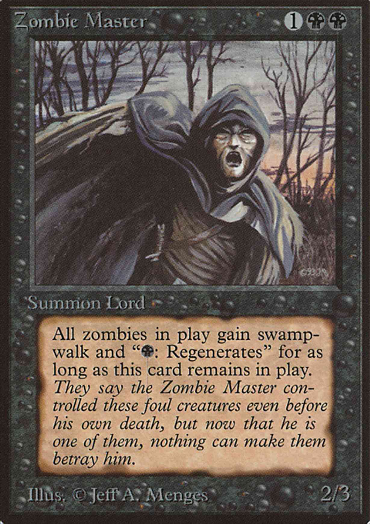 Zombie Master magic card front