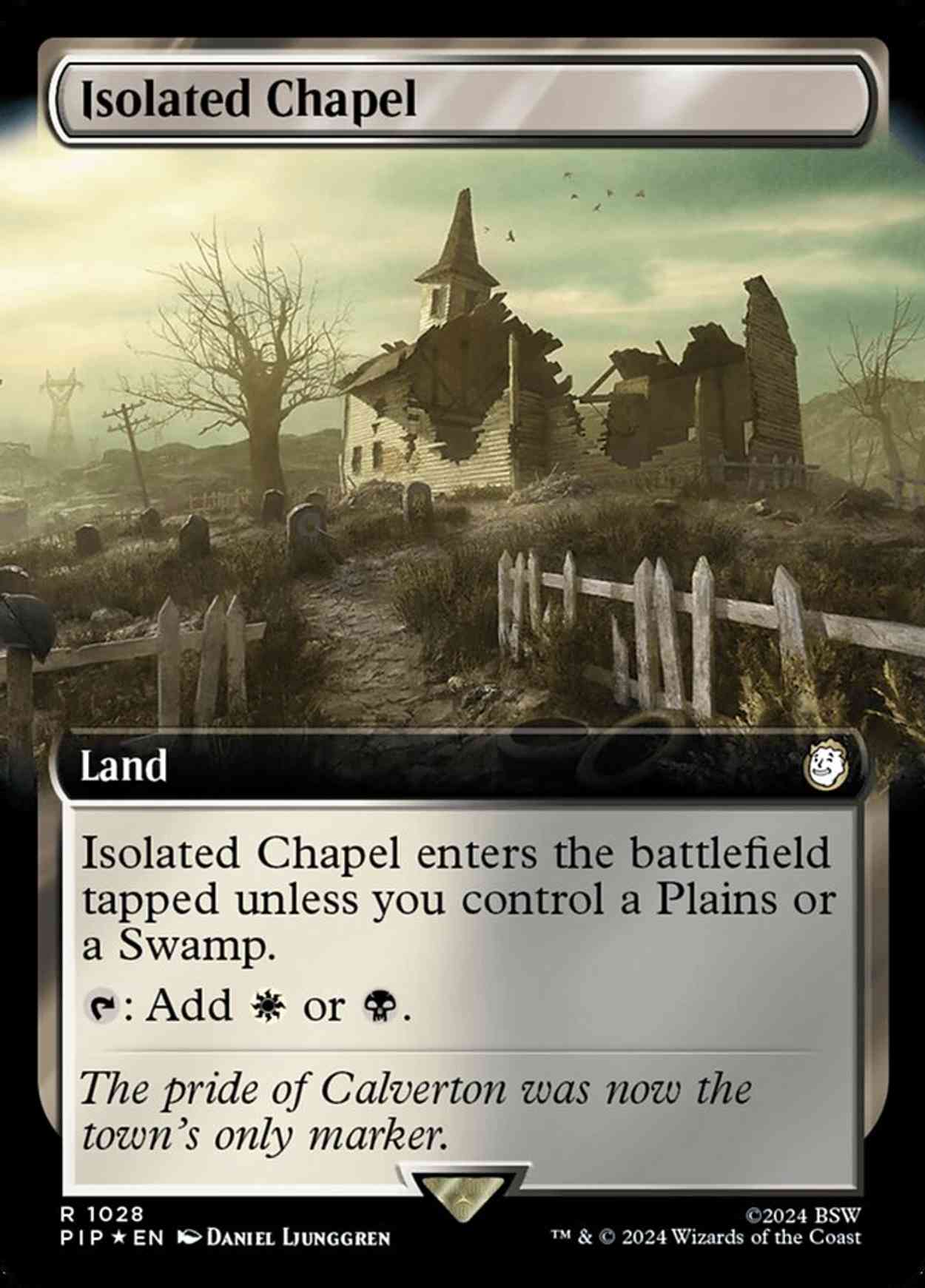 Isolated Chapel (Extended Art) (Surge Foil) magic card front