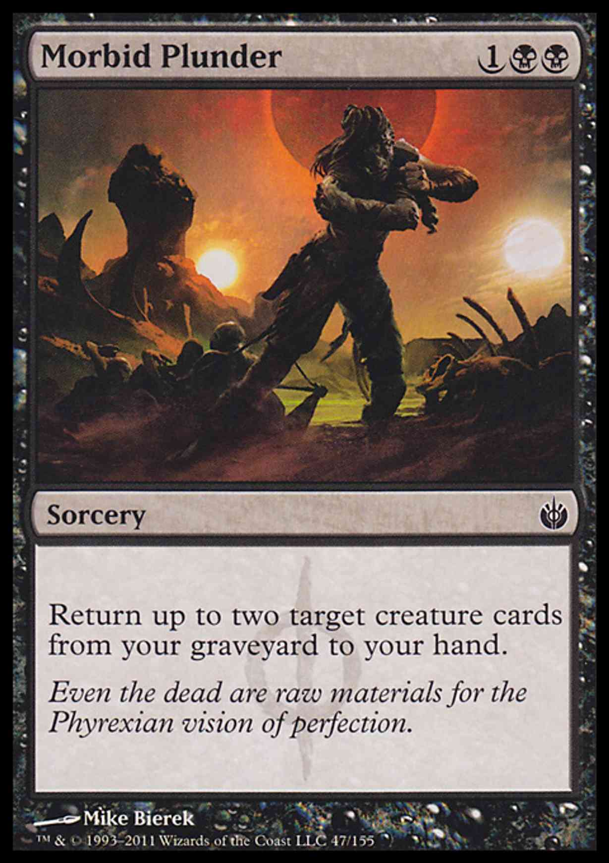Morbid Plunder magic card front