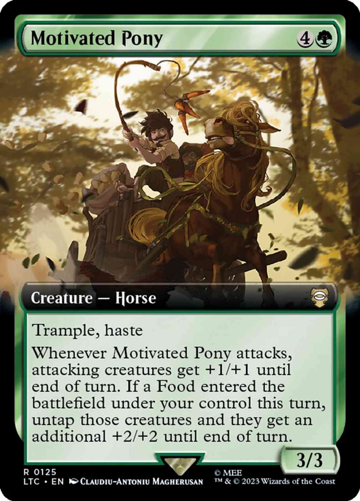 Motivated Pony (Extended Art) magic card front