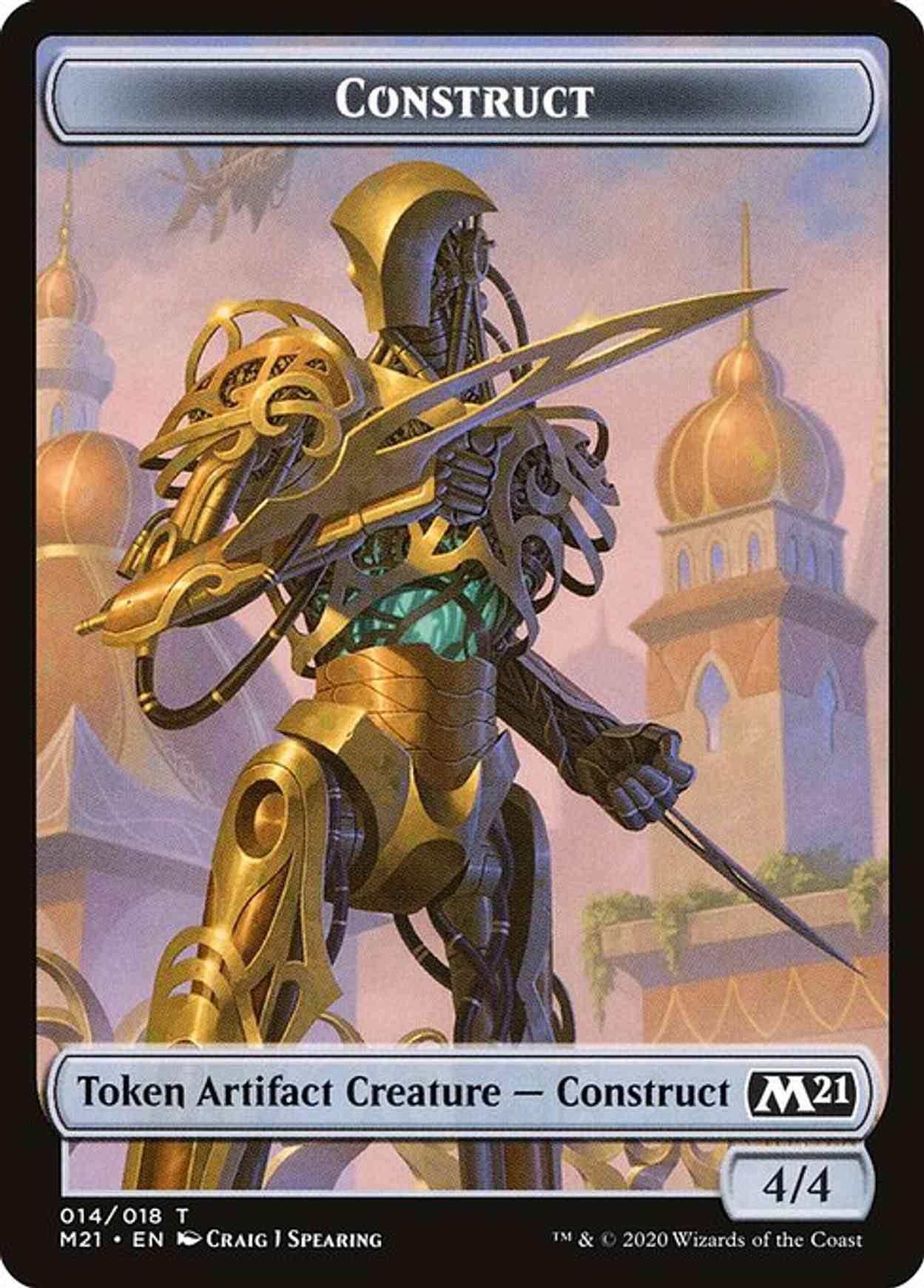 Construct // Goblin Wizard Double-sided Token magic card front