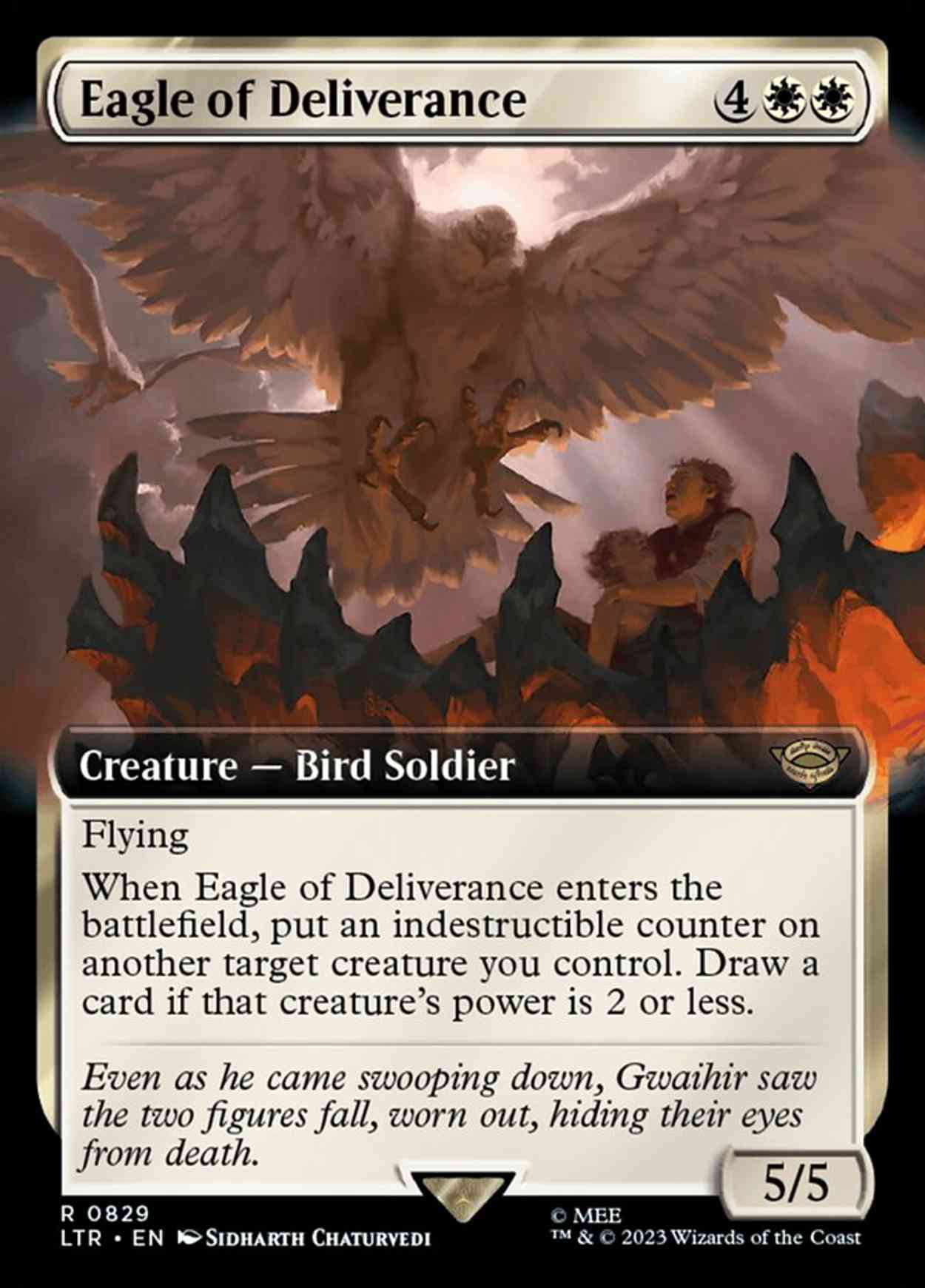 Eagle of Deliverance (Extended Art) magic card front