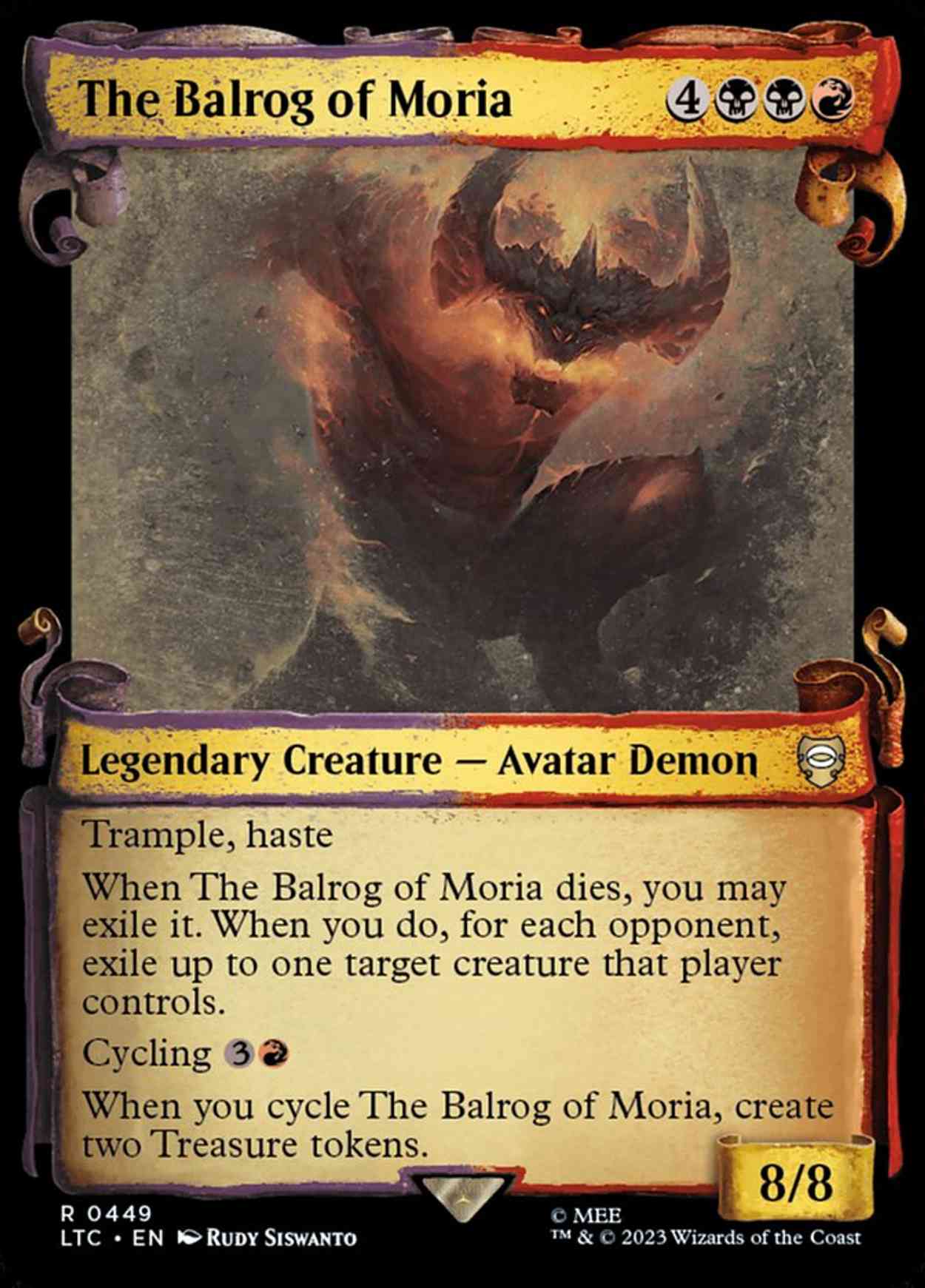 The Balrog of Moria (Showcase Scrolls) magic card front