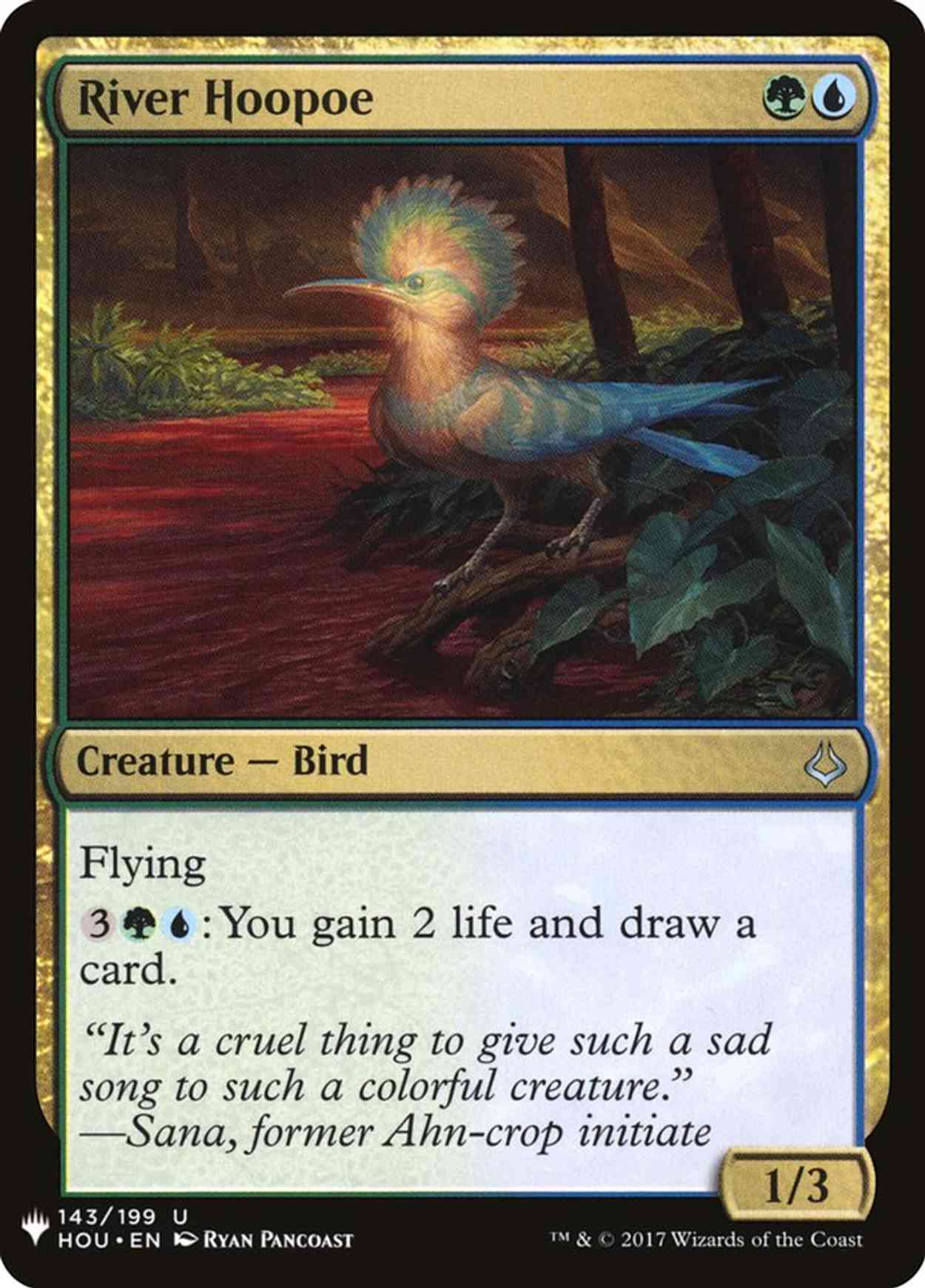 River Hoopoe magic card front