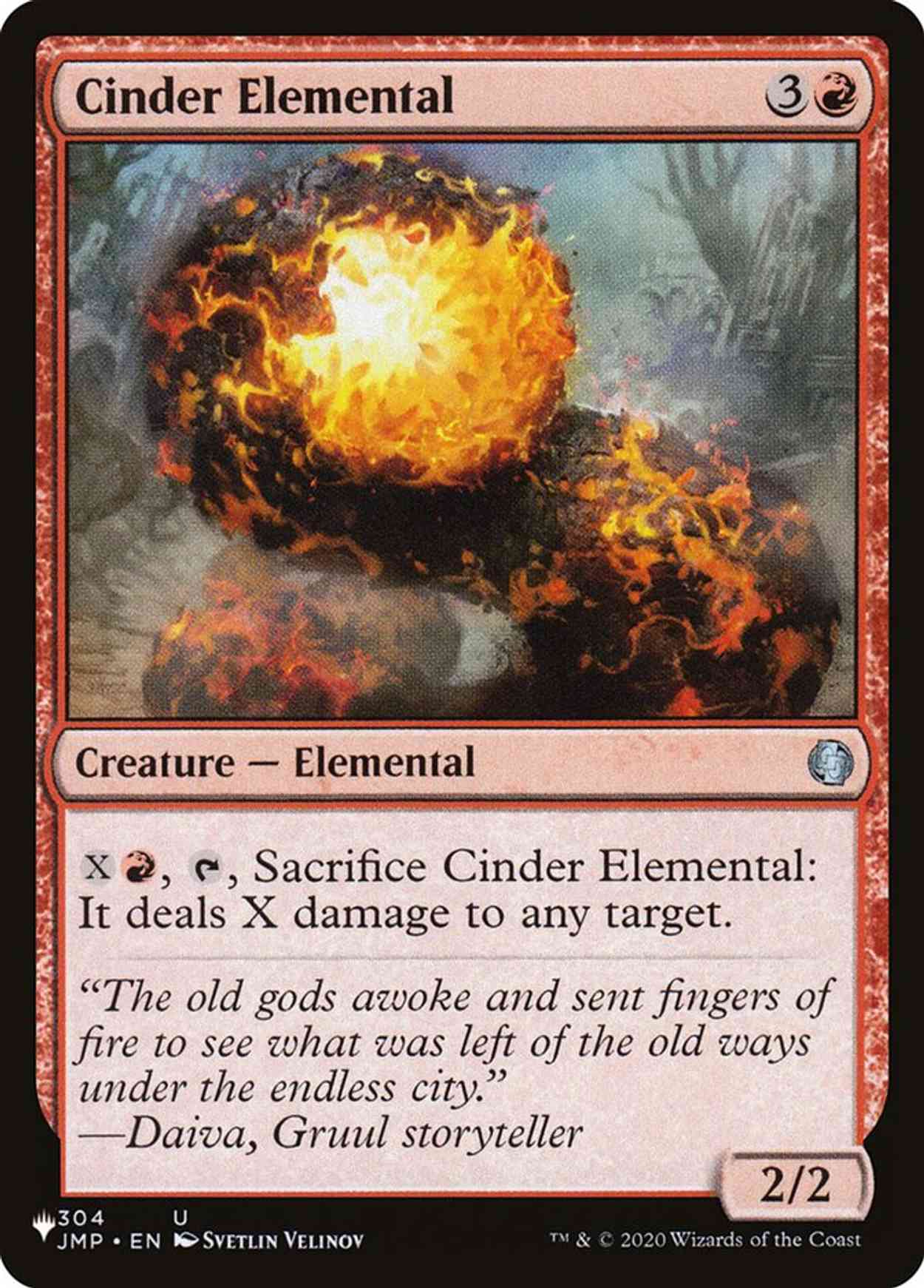 Cinder Elemental magic card front