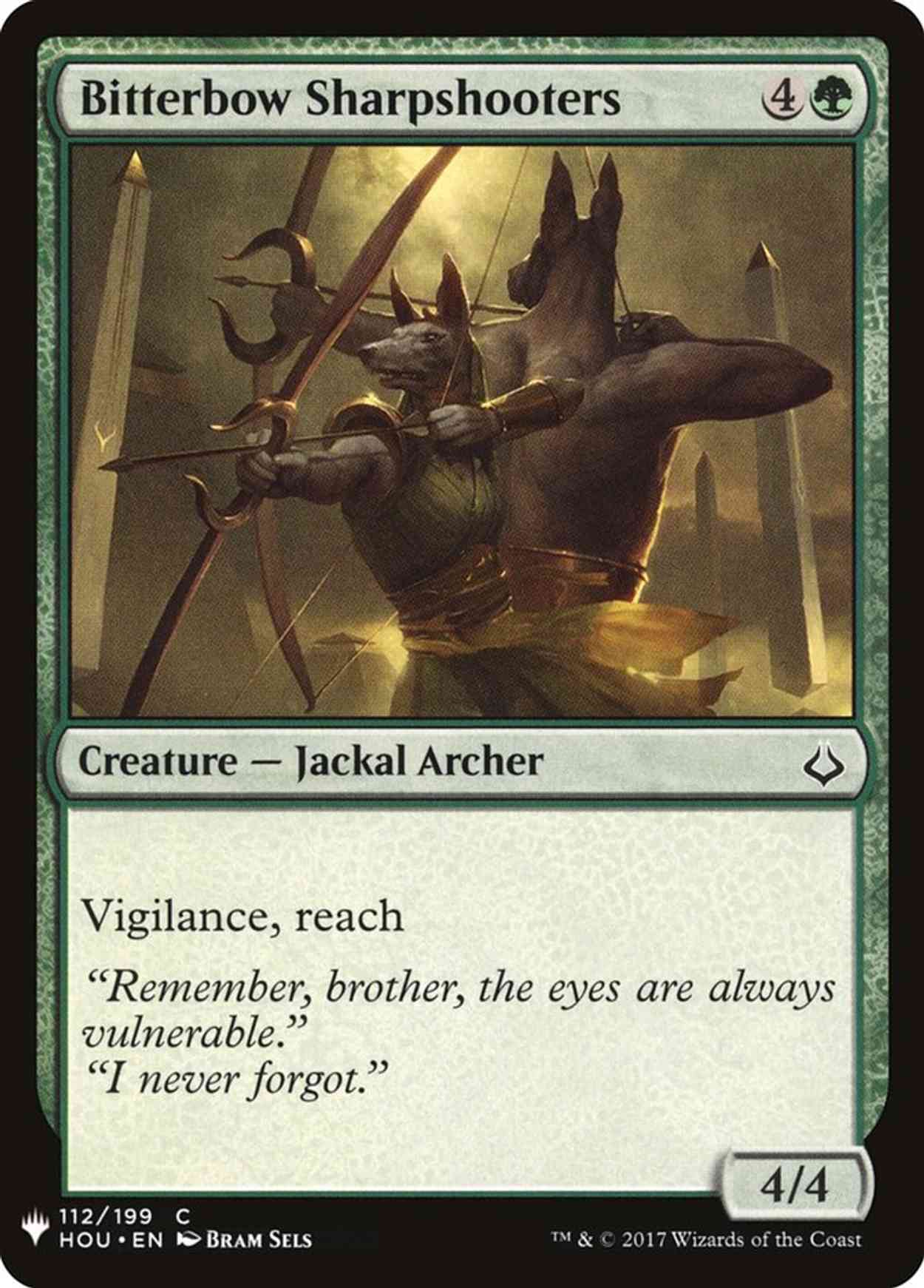 Bitterbow Sharpshooters magic card front