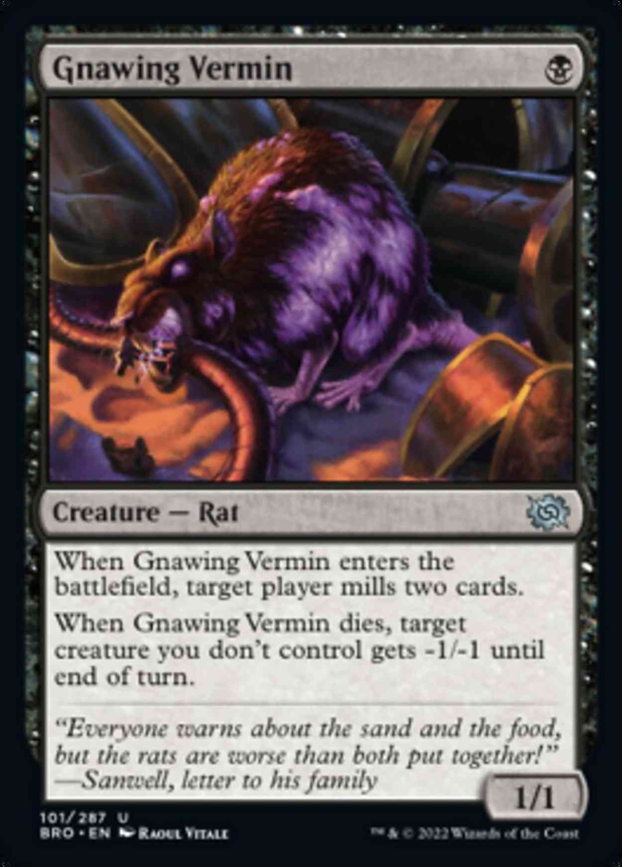 Gnawing Vermin magic card front