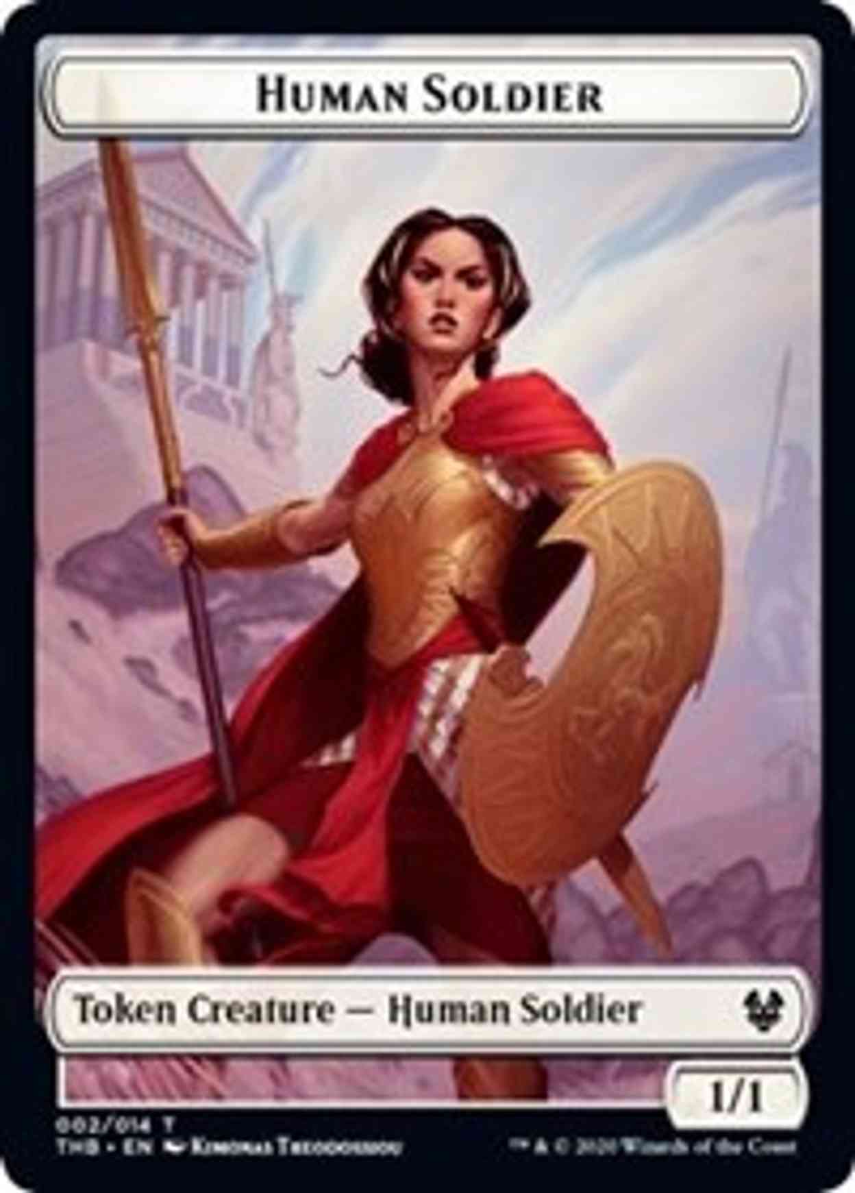 Human Soldier // Wolf Double-sided Token magic card front