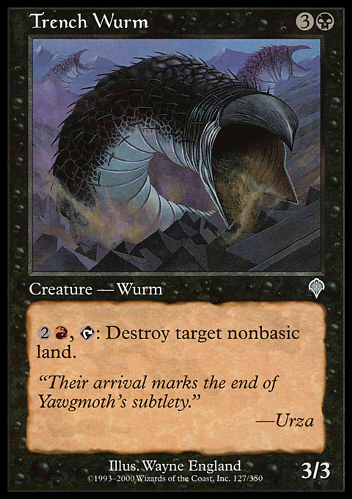 Trench Wurm magic card front