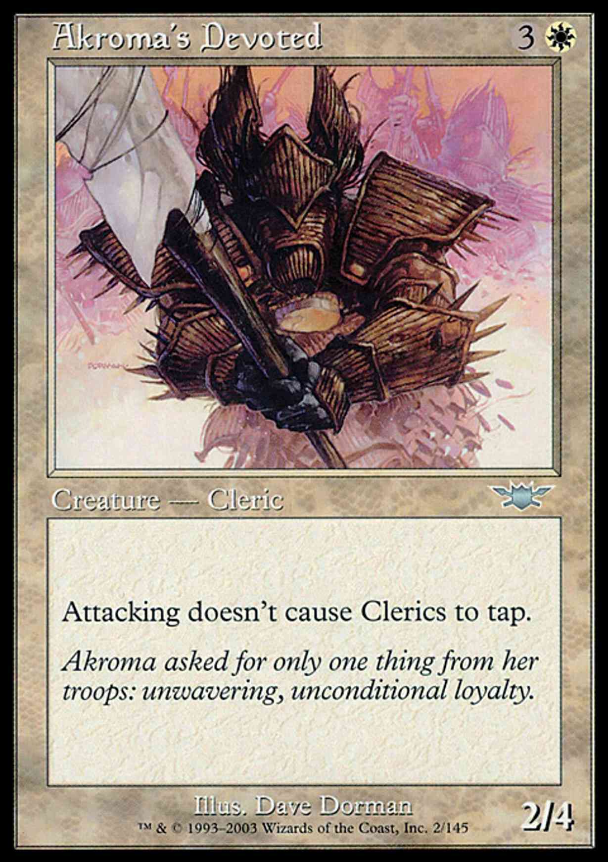 Akroma's Devoted magic card front