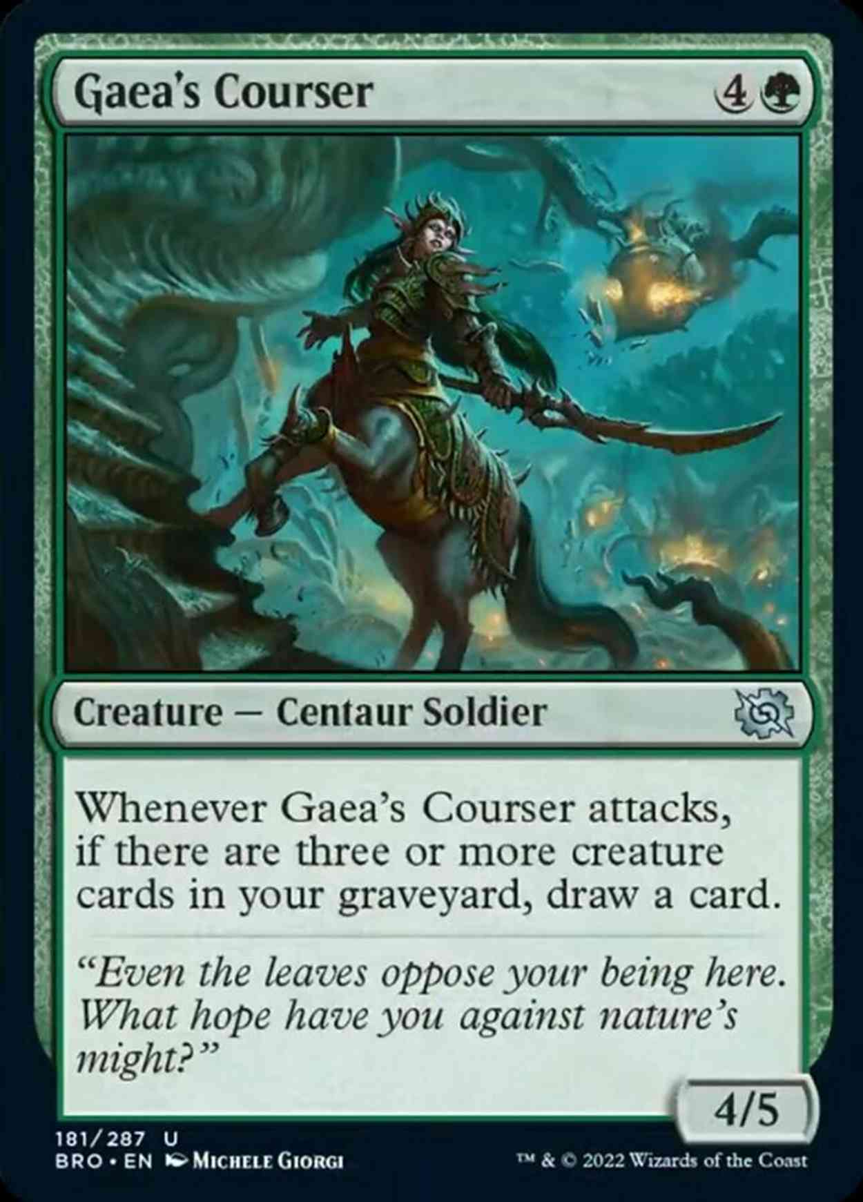 Gaea's Courser magic card front