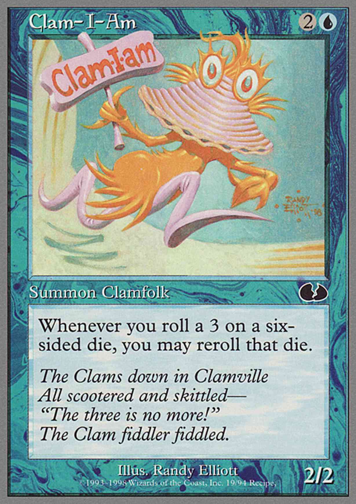Clam-I-Am magic card front