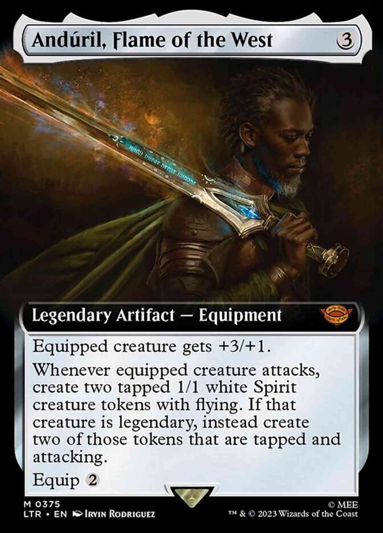 Andúril, Flame of the West (Extended Art) magic card front