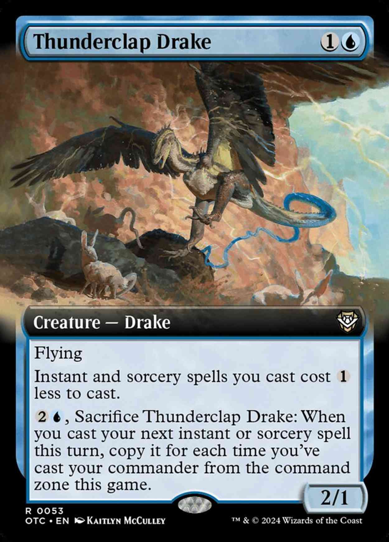 Thunderclap Drake (Extended Art) magic card front