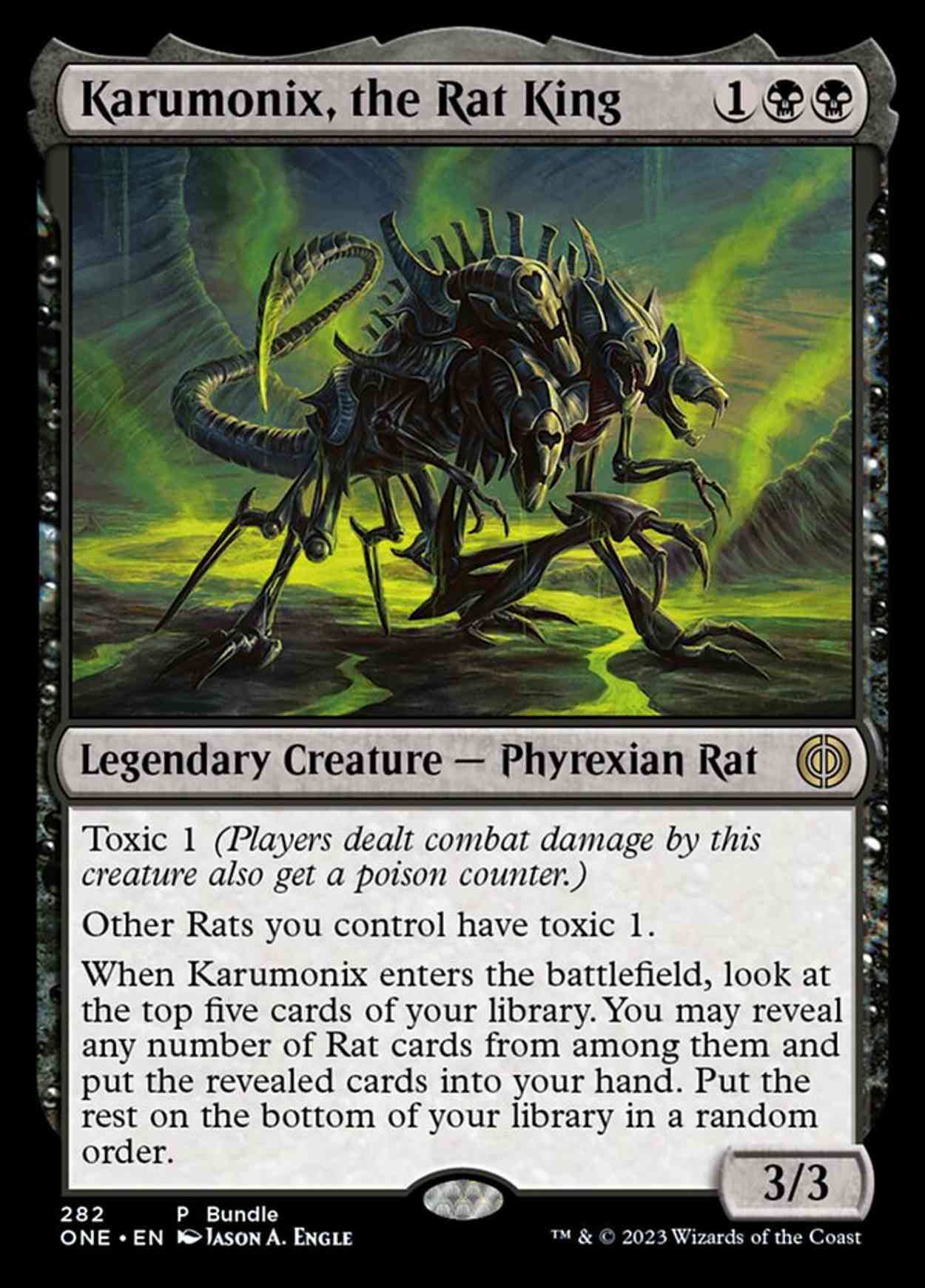 Karumonix, the Rat King (ONE Bundle) magic card front