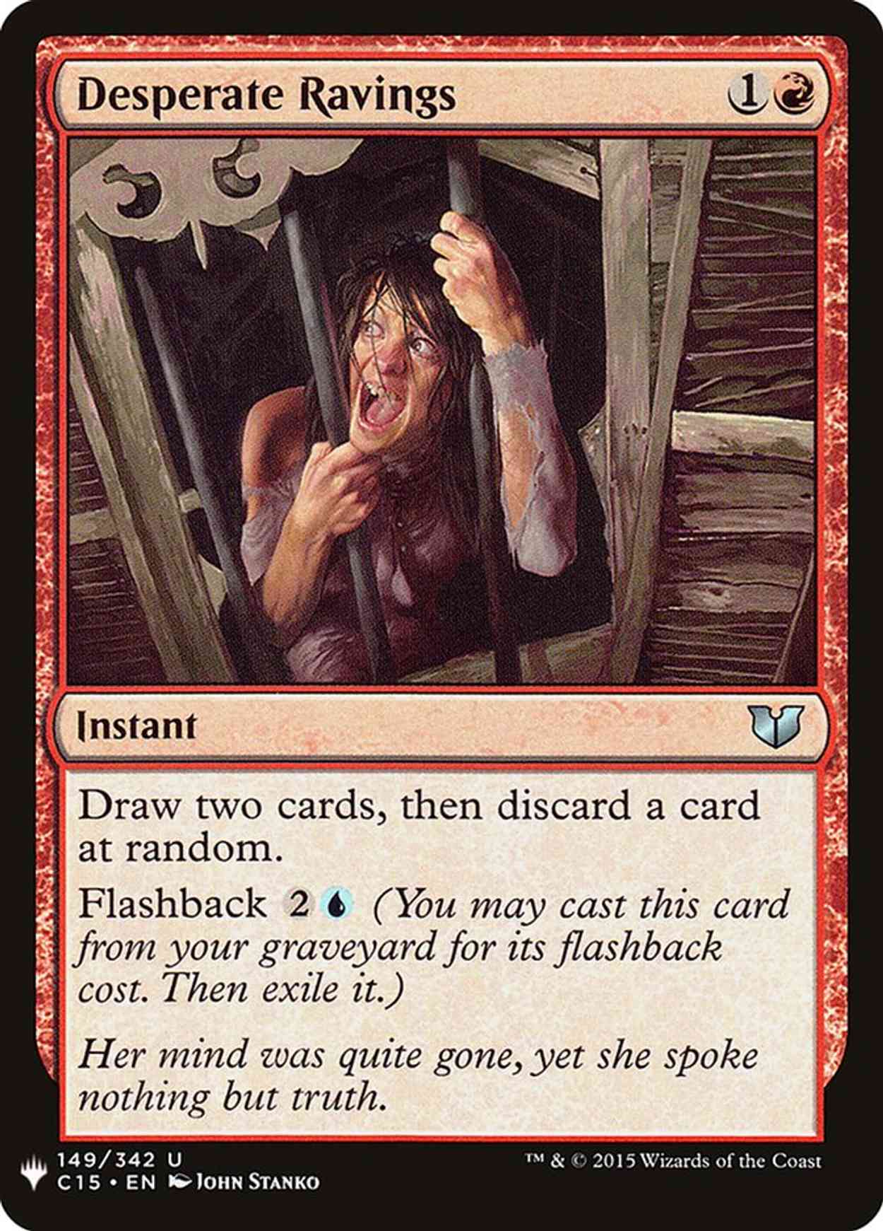 Desperate Ravings magic card front