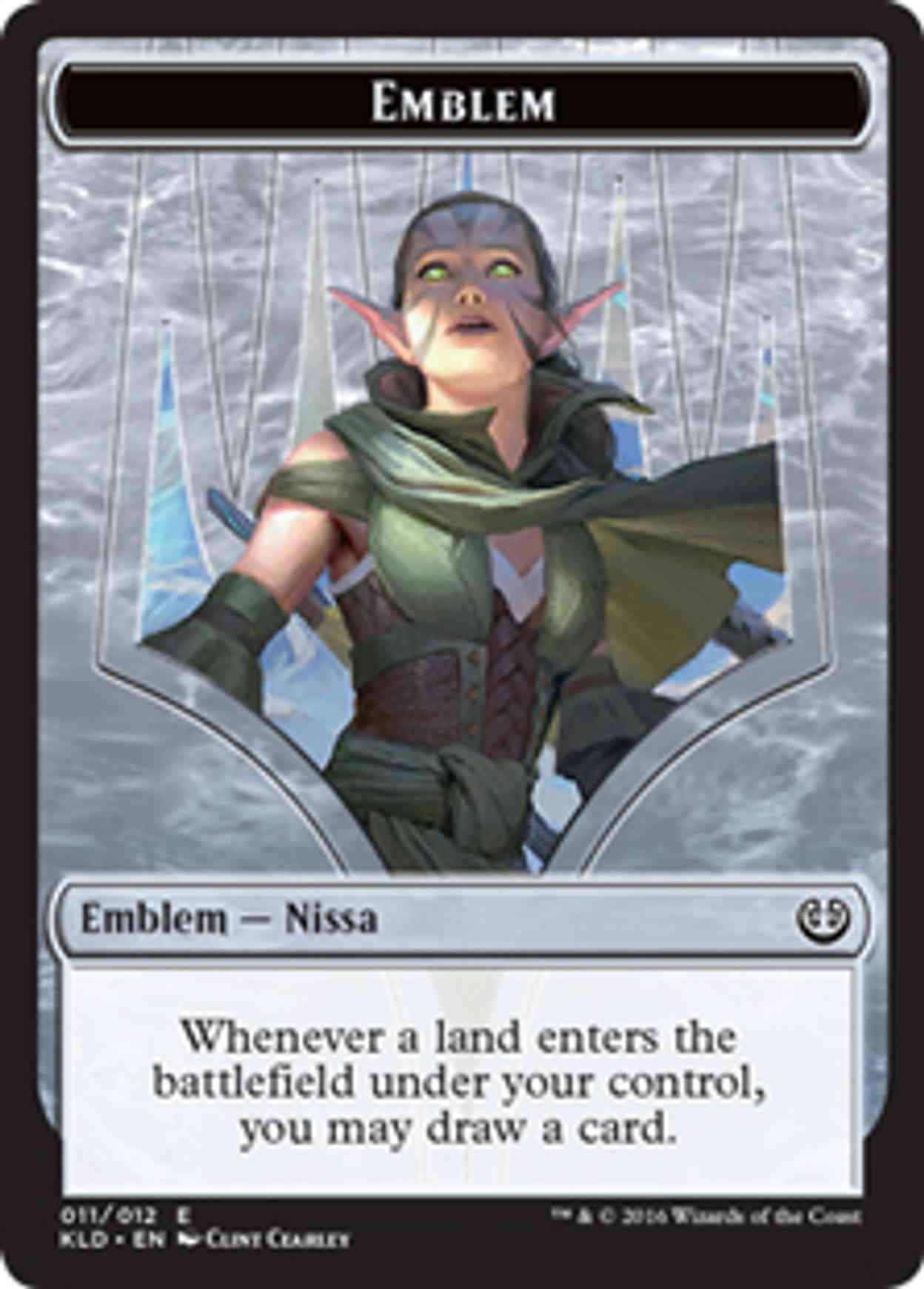 Emblem - Nissa, Vital Force magic card front