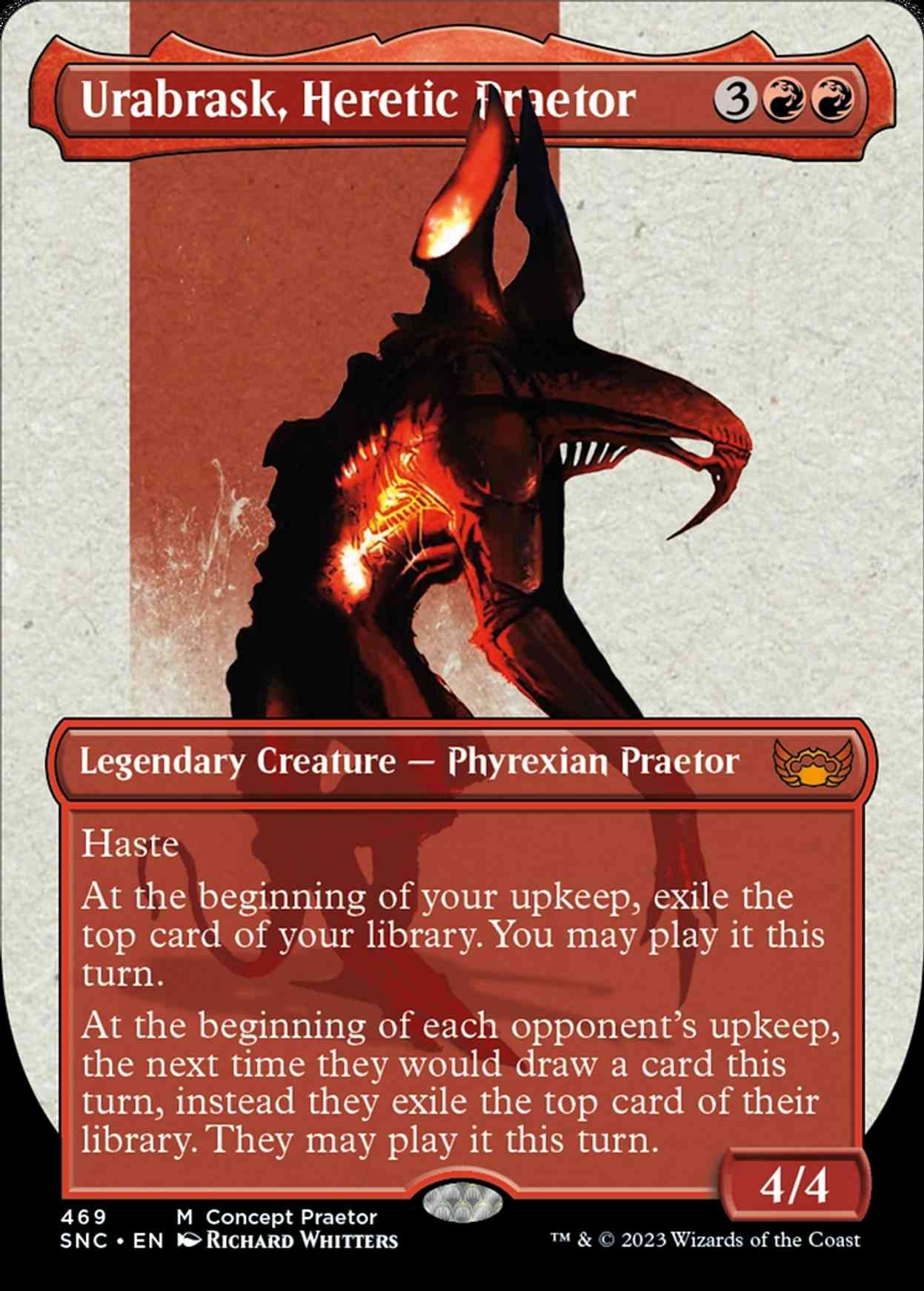 Urabrask, Heretic Praetor (Concept Praetor) (Step-And-Compleat Foil) magic card front