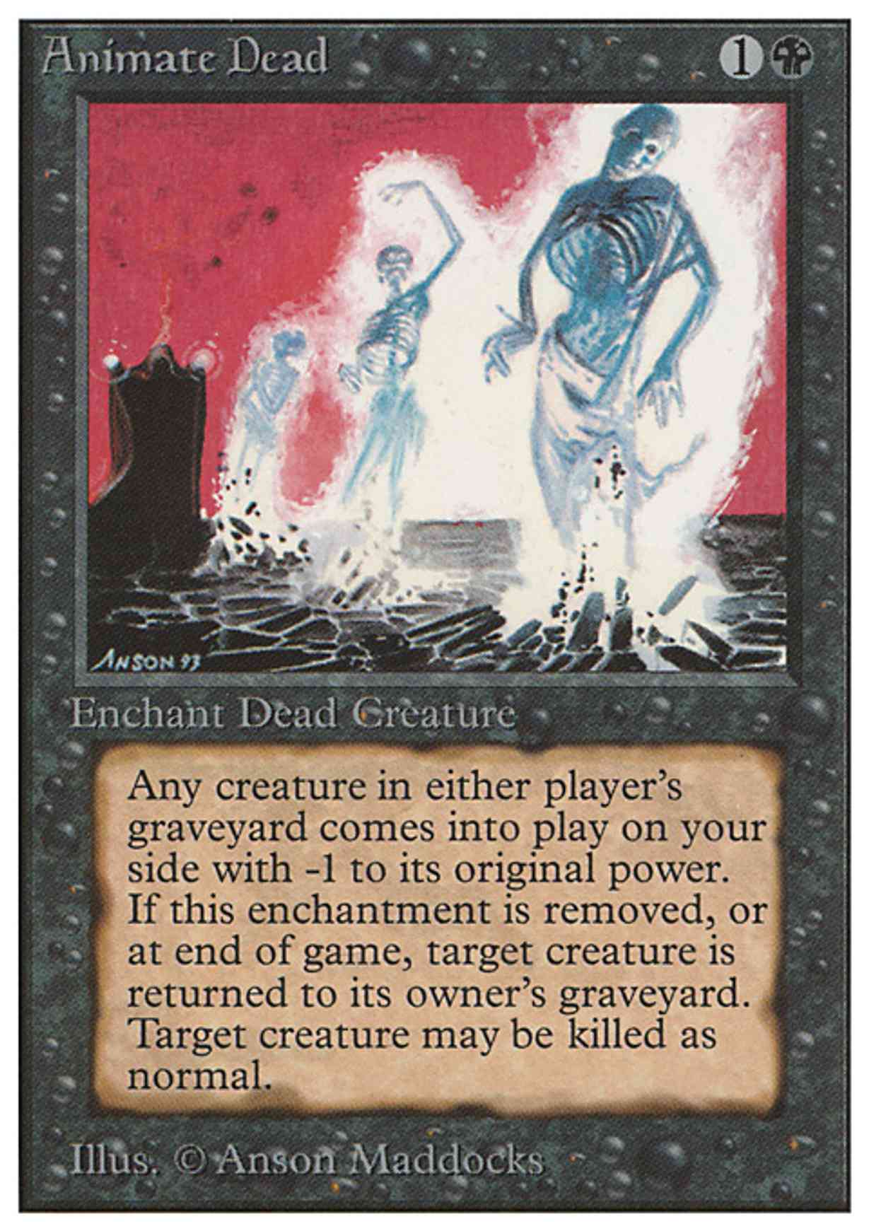 Animate Dead magic card front