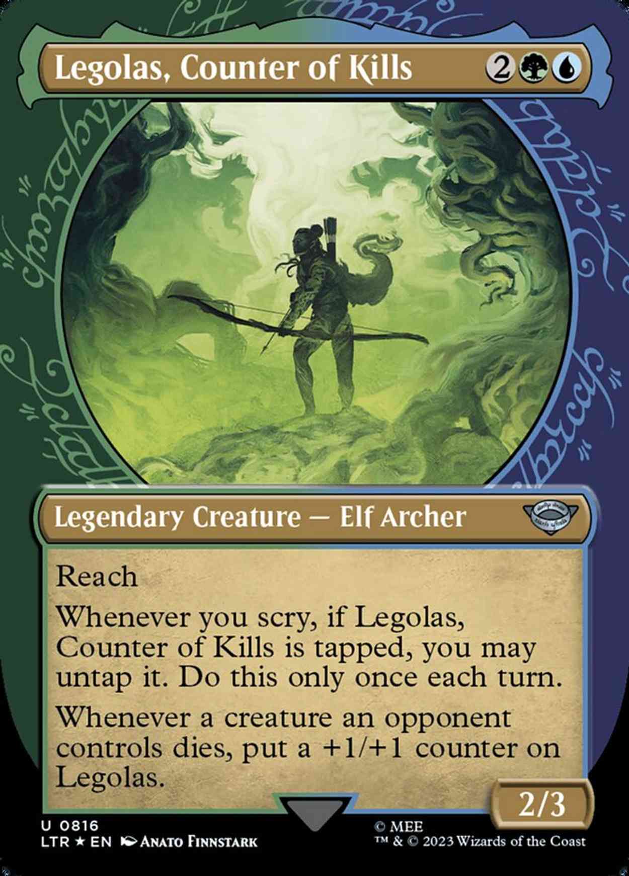 Legolas, Counter of Kills (Showcase) (Surge Foil) magic card front