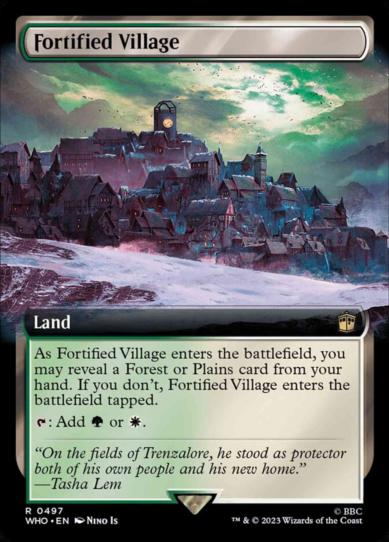 Fortified Village (Extended Art) magic card front