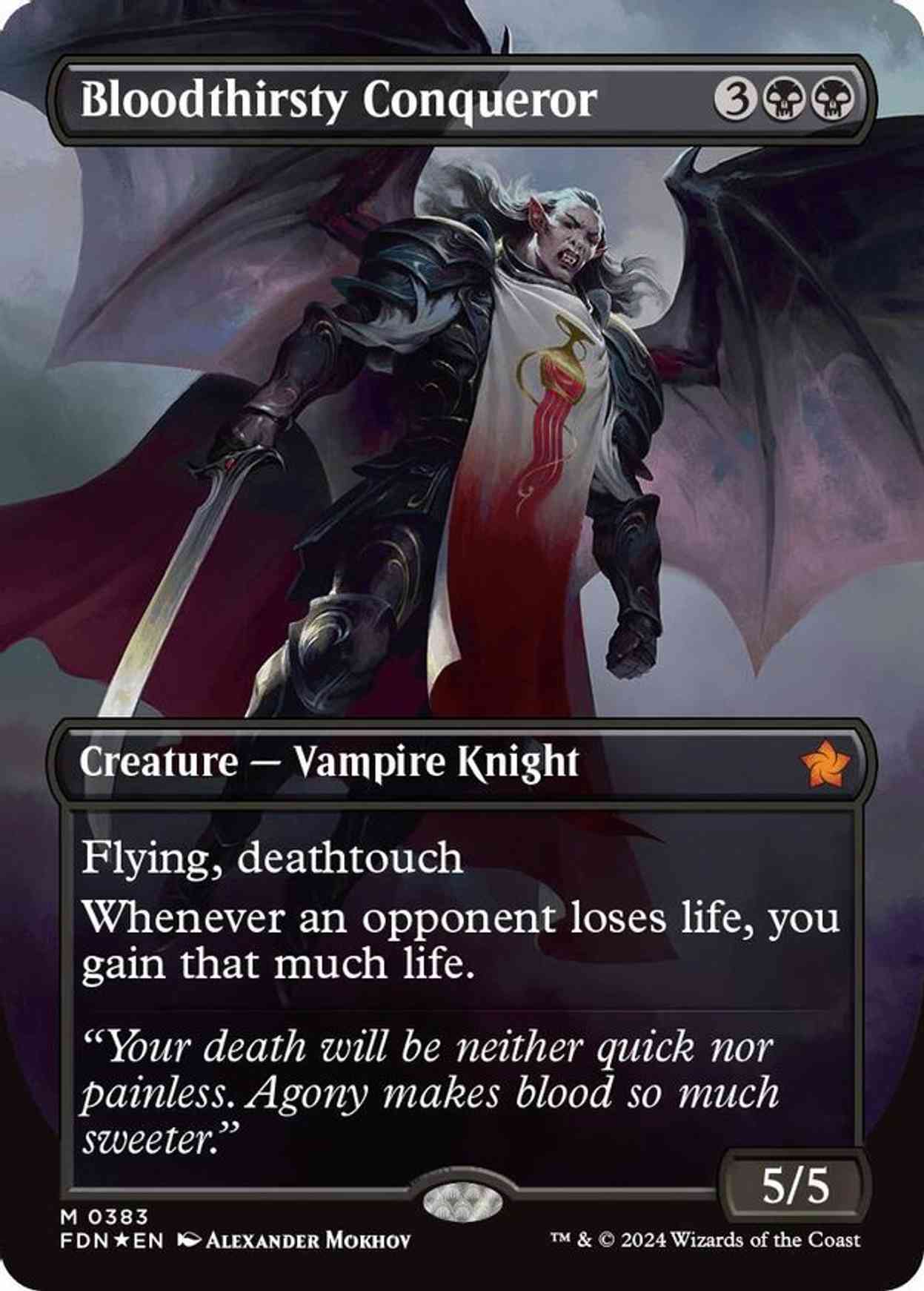 Bloodthirsty Conqueror (Borderless) (Mana Foil) magic card front