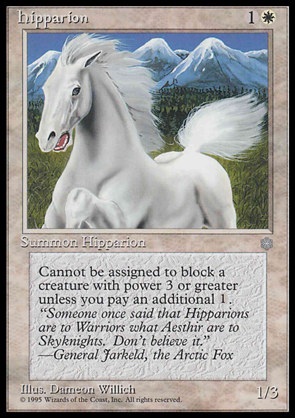 Hipparion magic card front