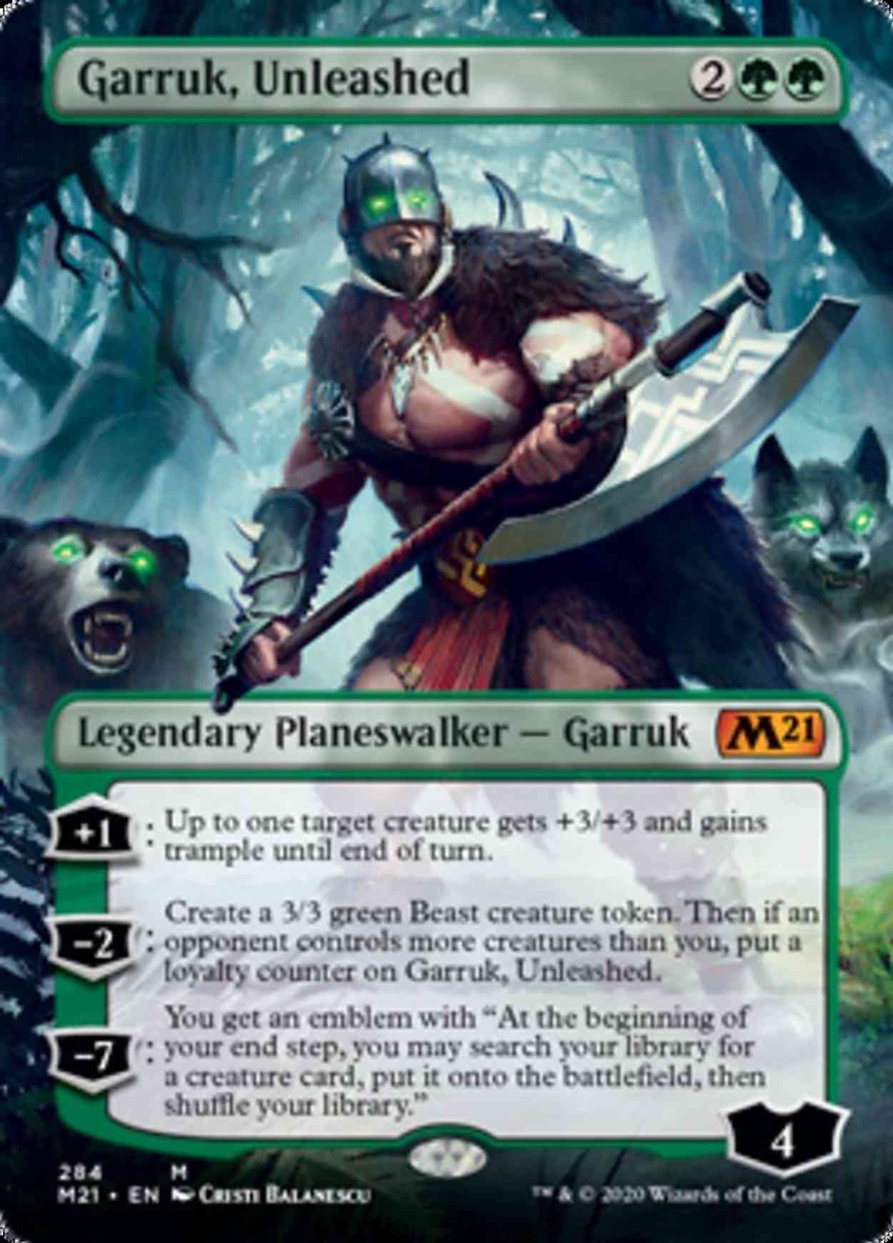 Garruk, Unleashed (Borderless) magic card front