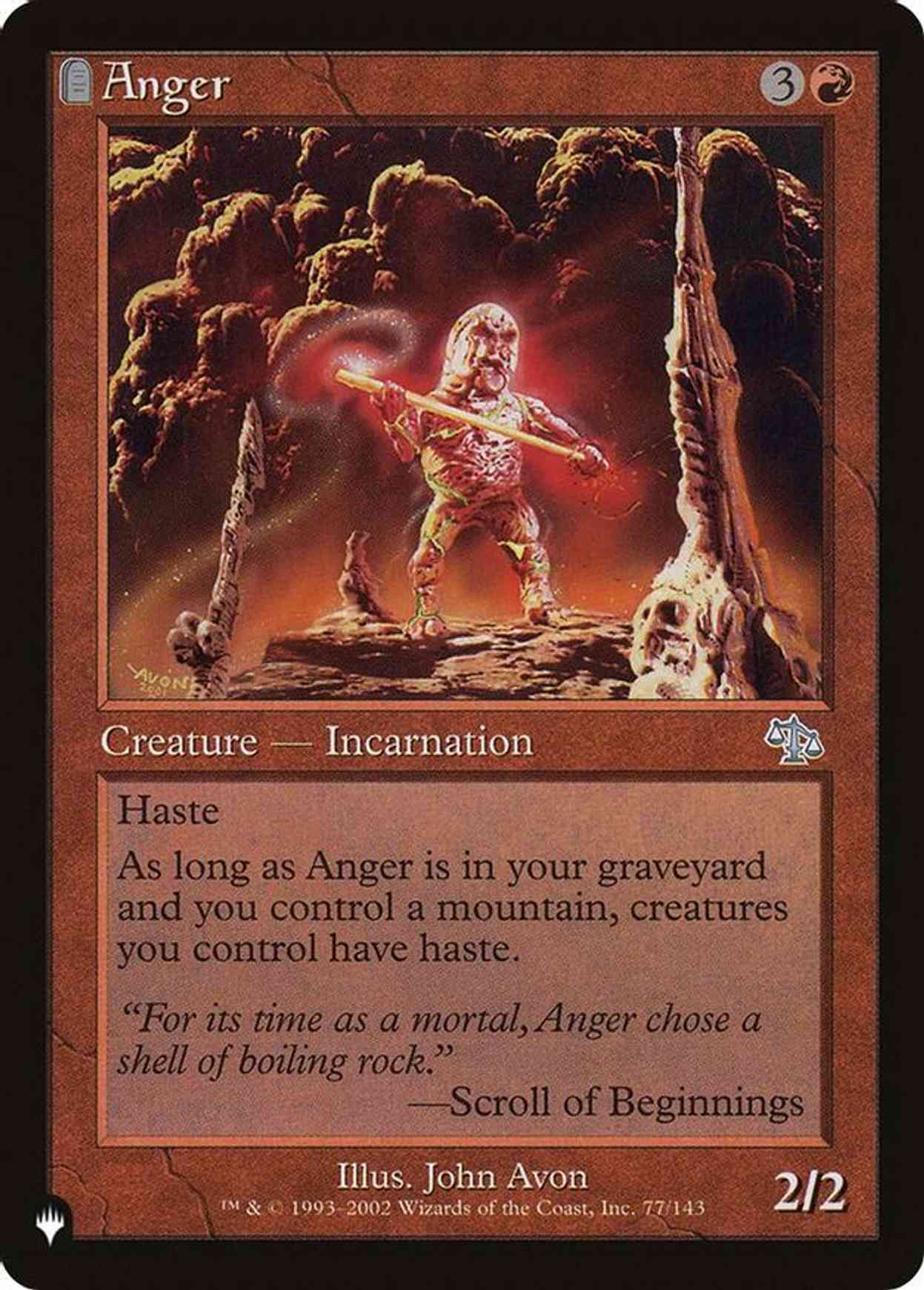 Anger (JUD) magic card front