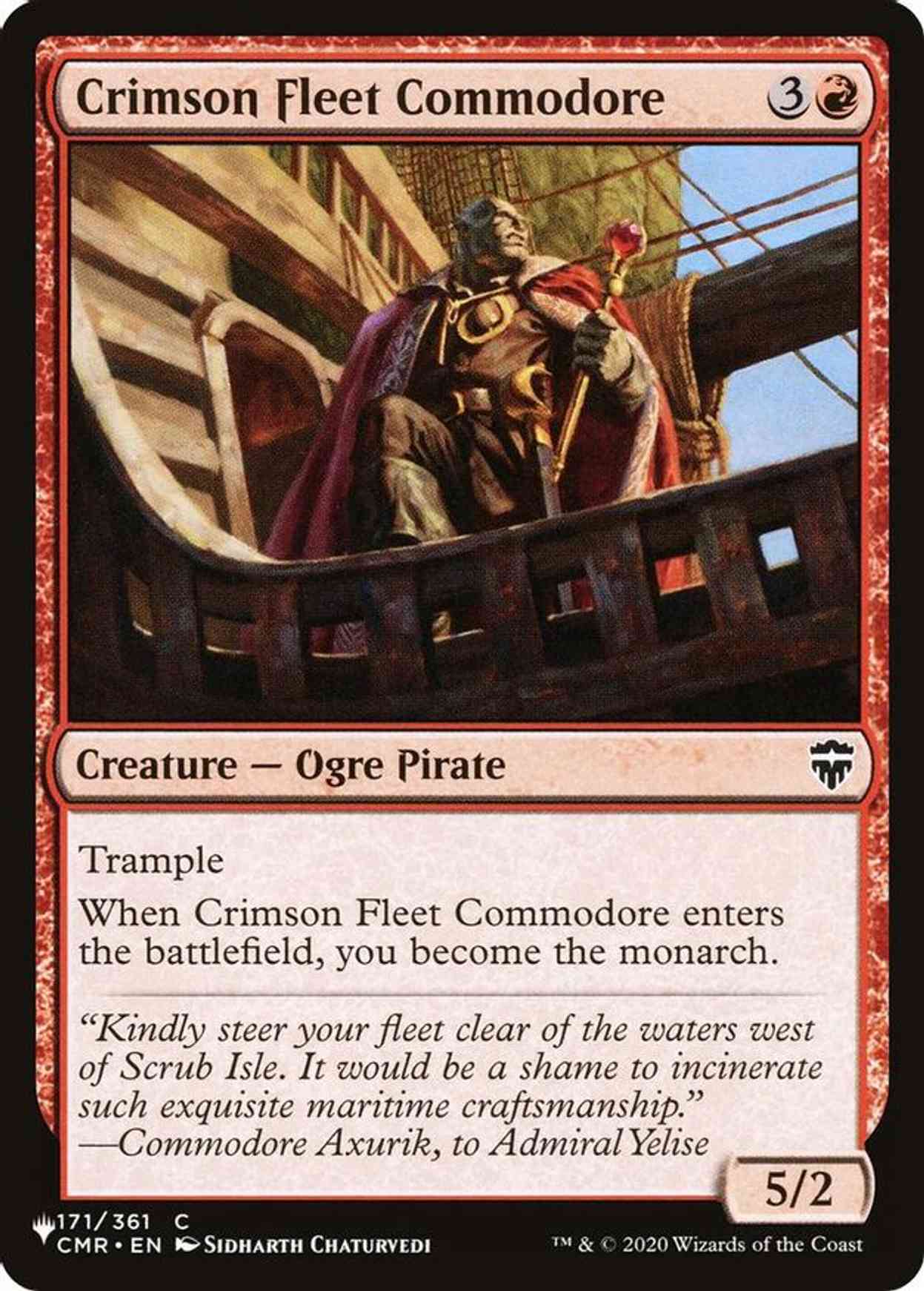 Crimson Fleet Commodore magic card front