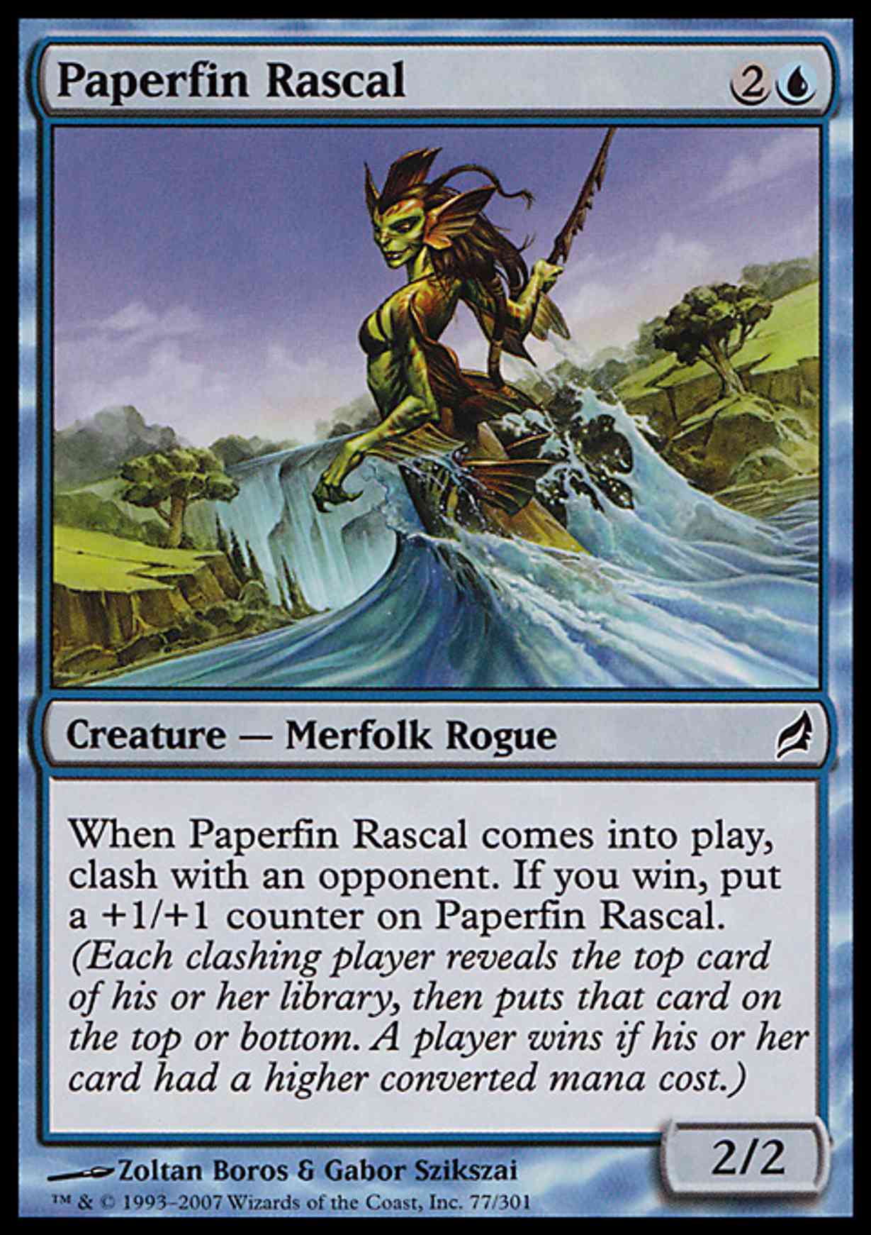 Paperfin Rascal magic card front