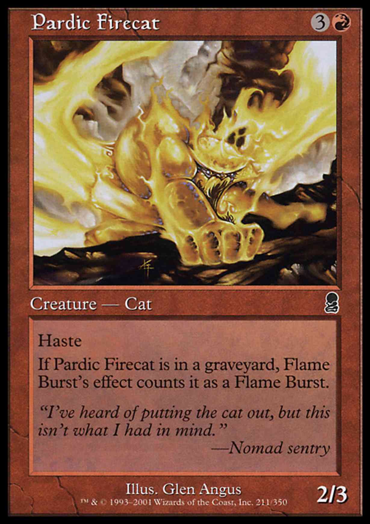 Pardic Firecat magic card front
