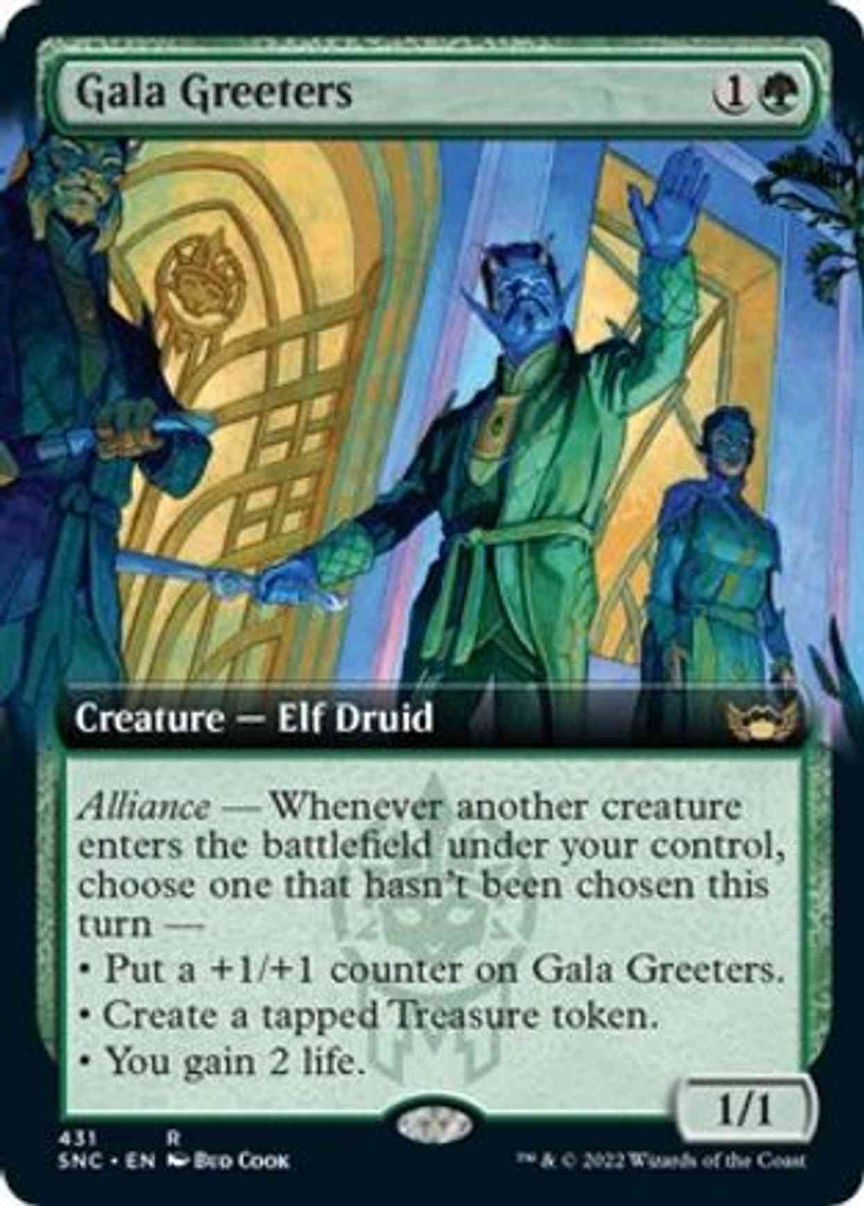 Gala Greeters (Extended Art) magic card front