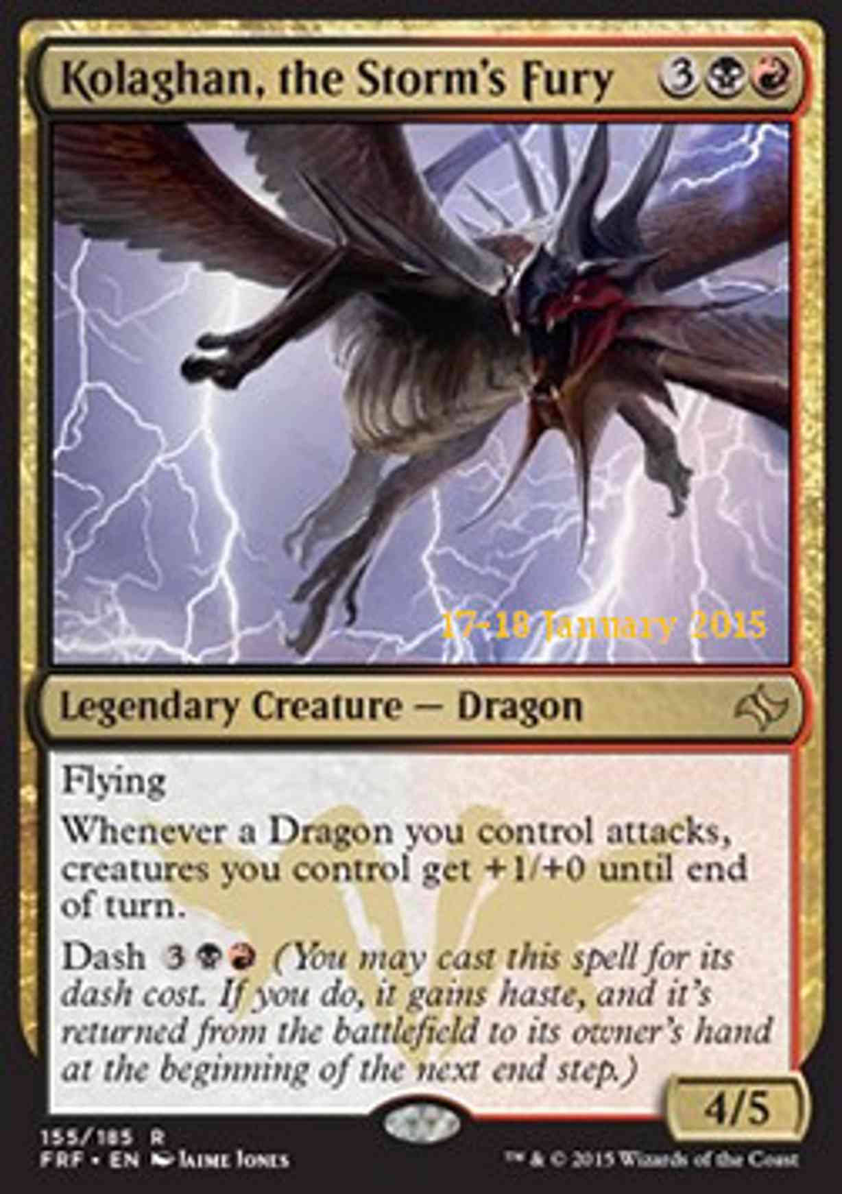 Kolaghan, the Storm's Fury magic card front