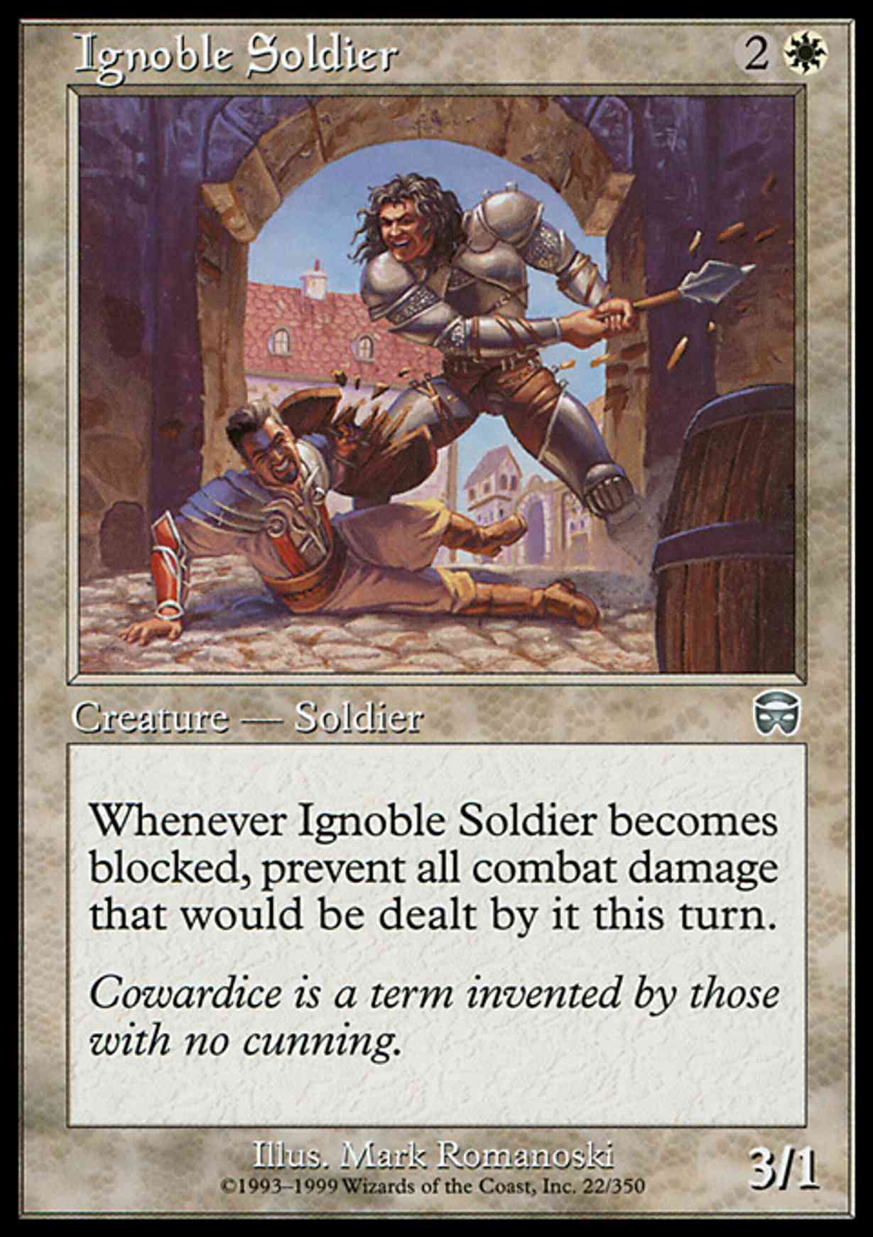 Ignoble Soldier magic card front