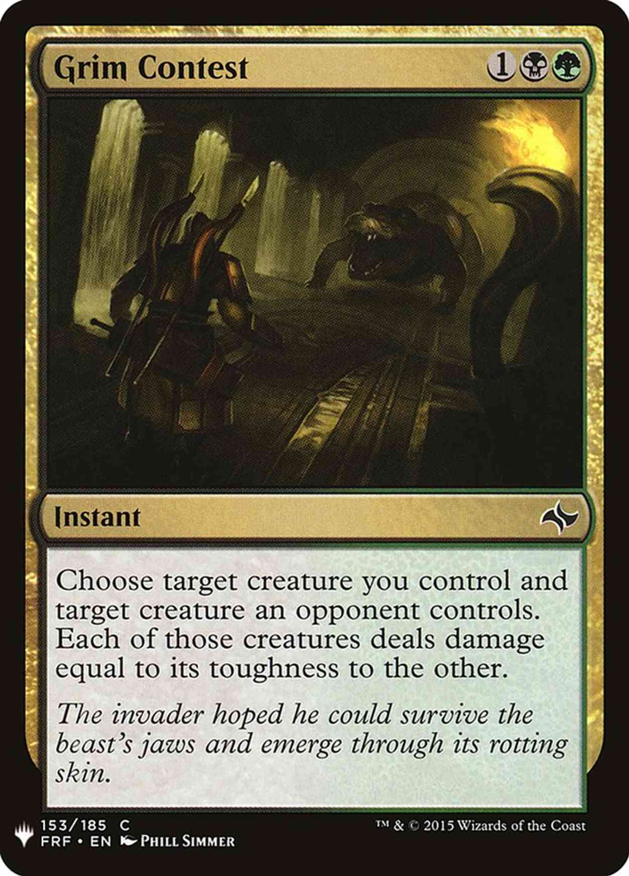 Grim Contest magic card front