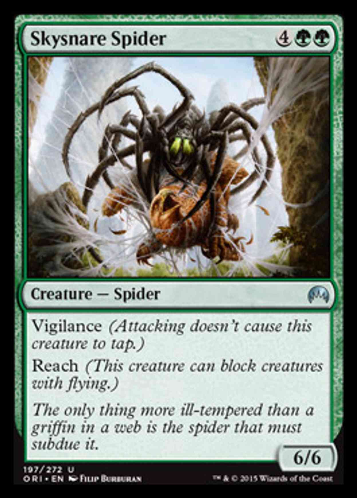 Skysnare Spider magic card front