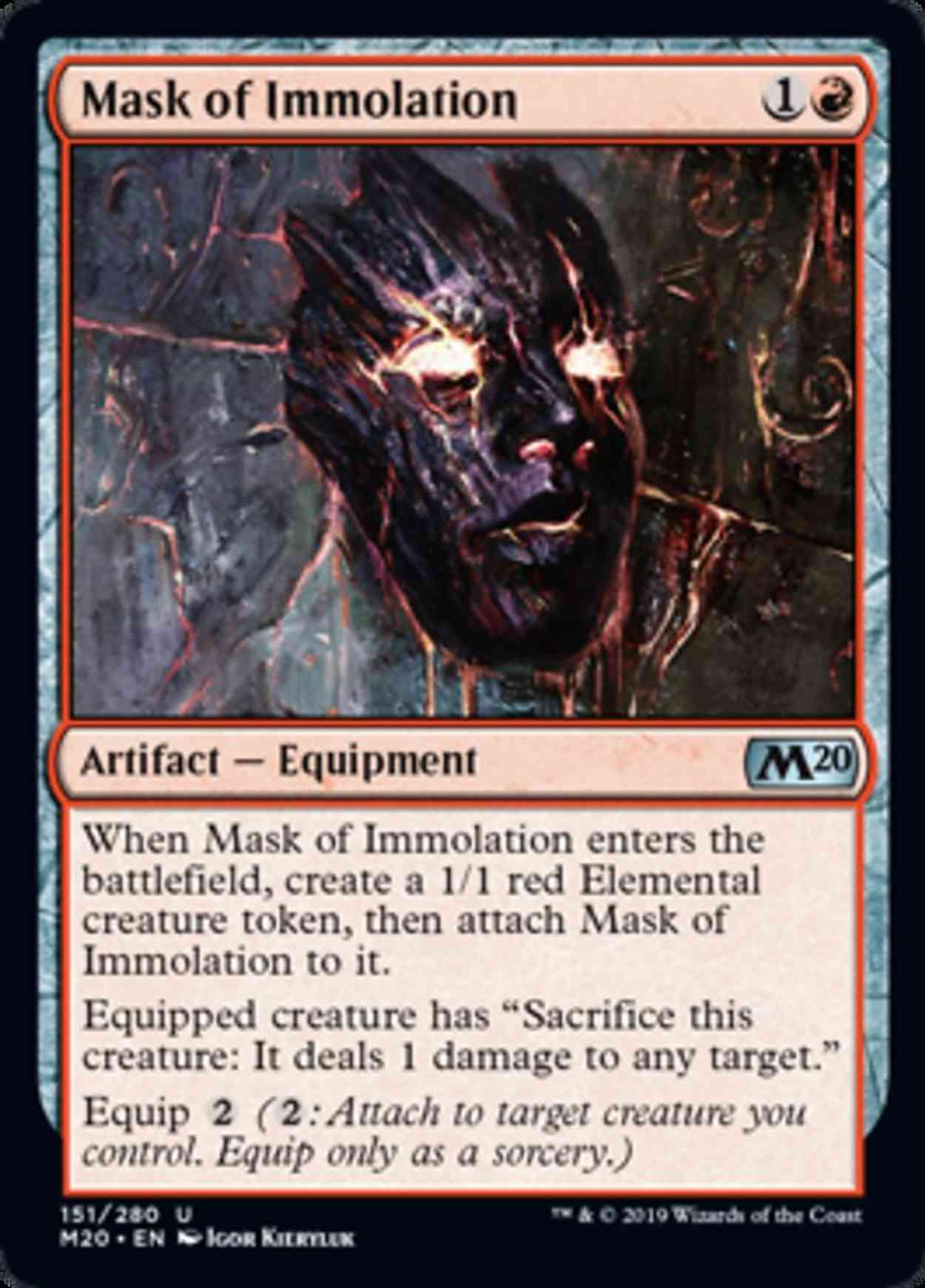 Mask of Immolation magic card front
