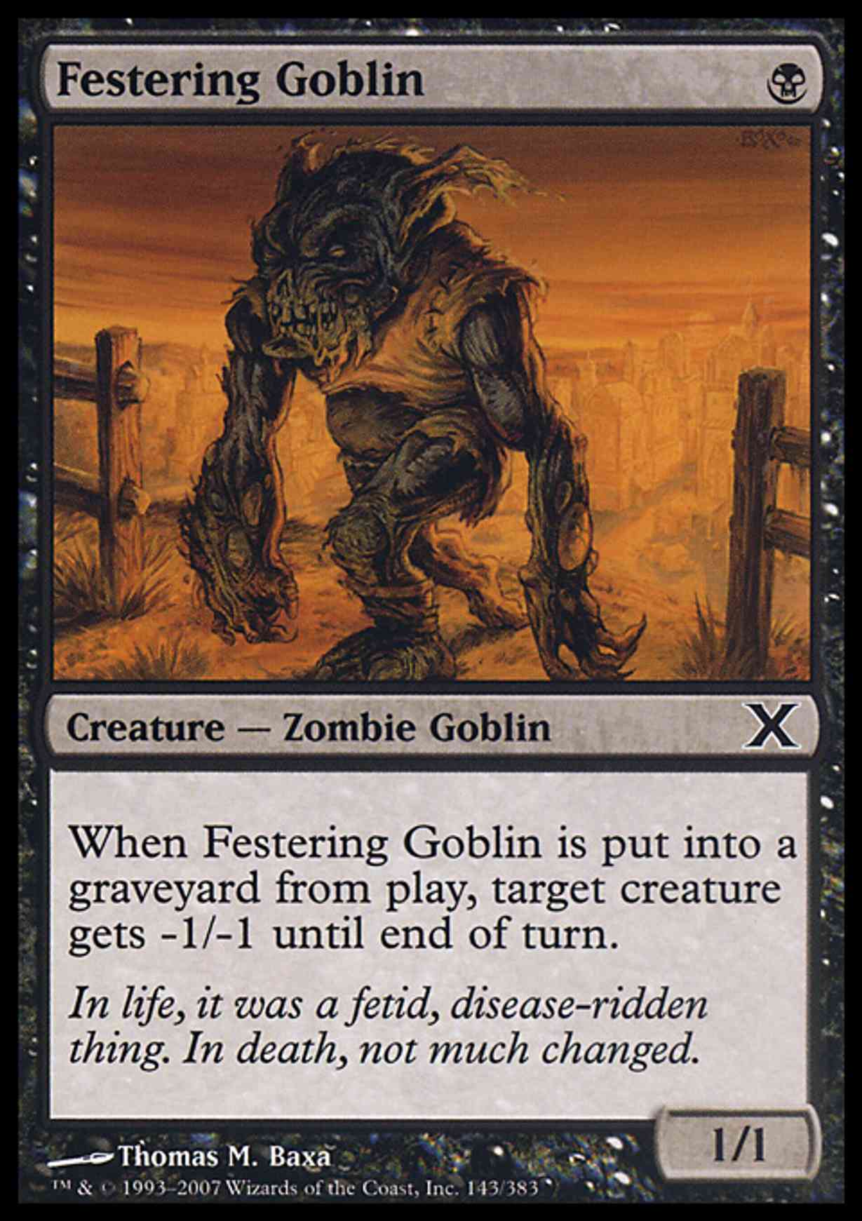 Festering Goblin magic card front