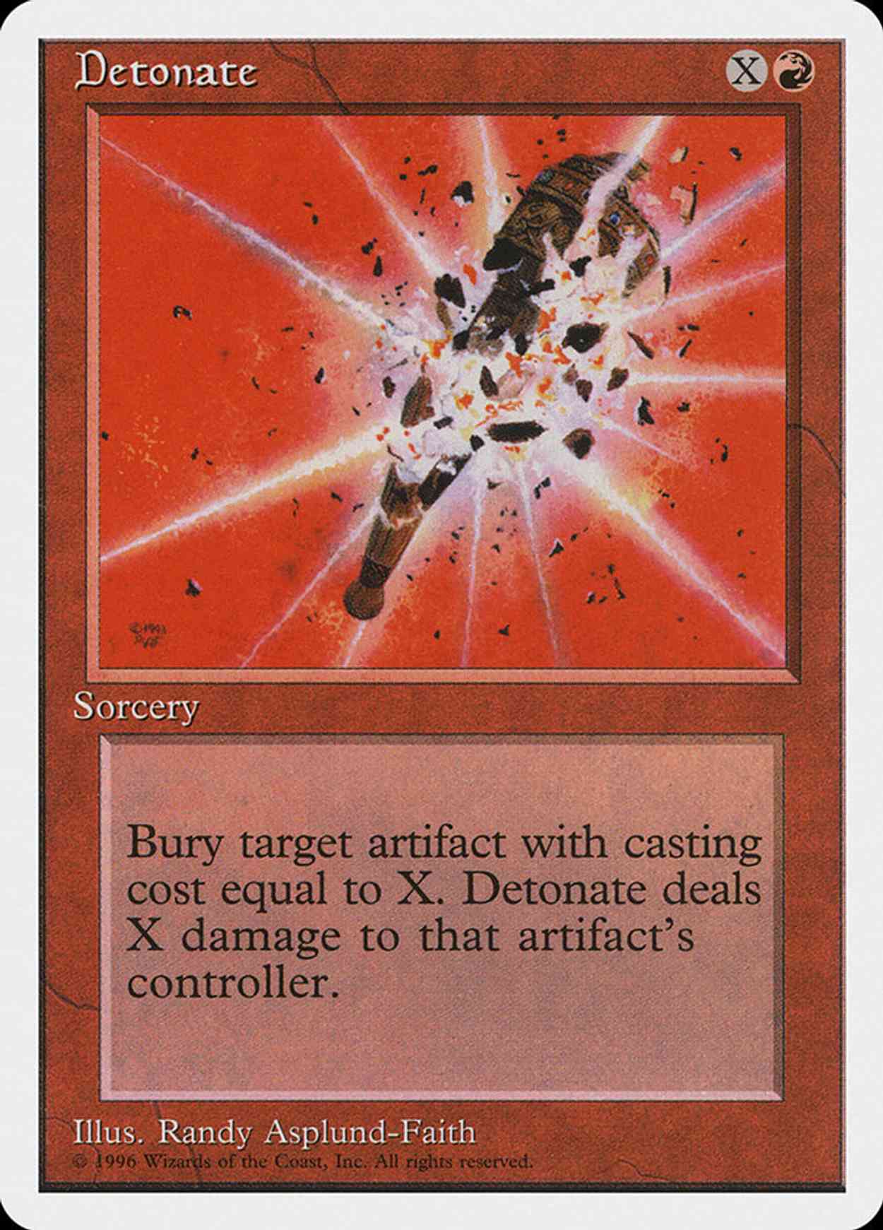 Detonate magic card front