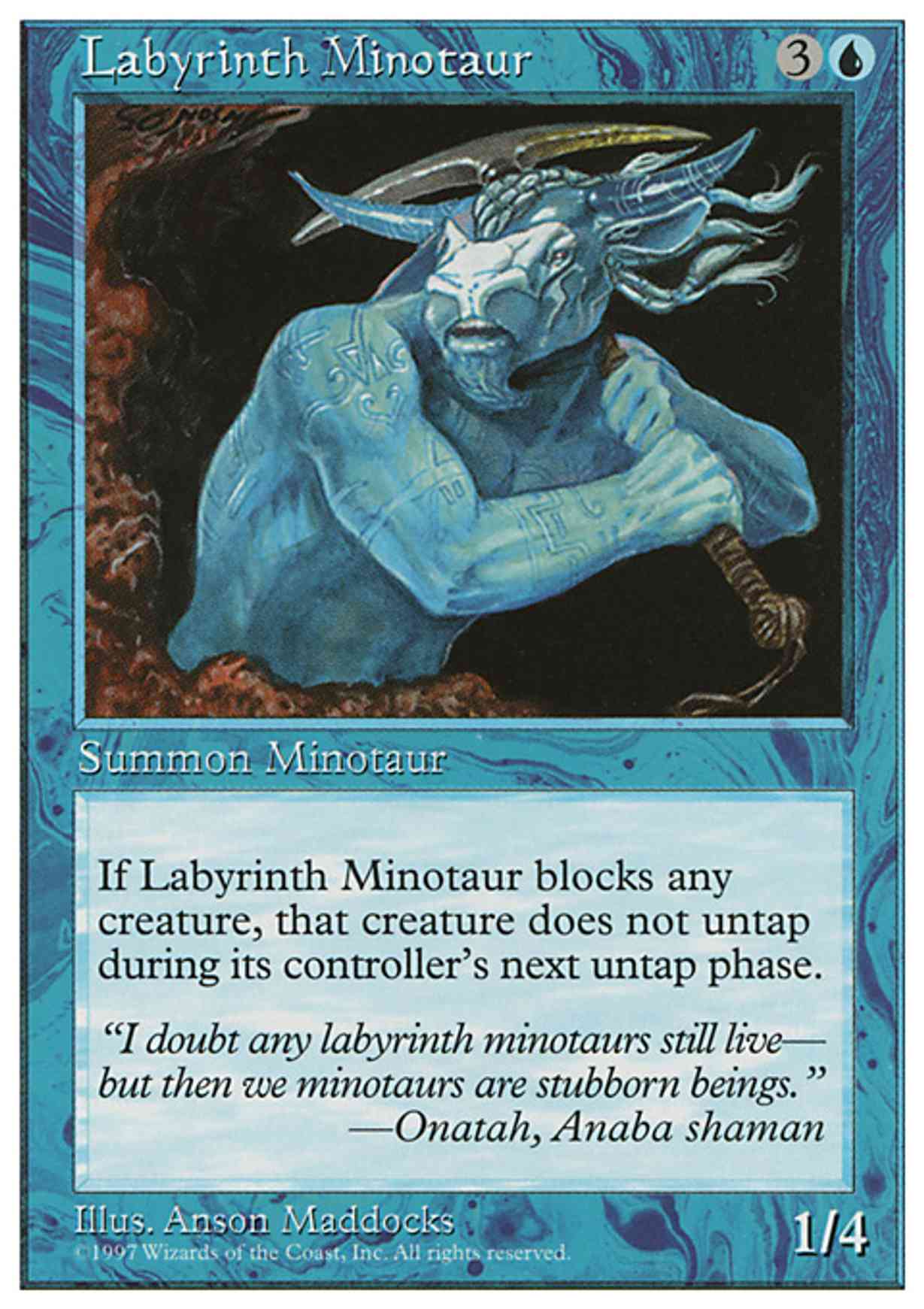 Labyrinth Minotaur magic card front